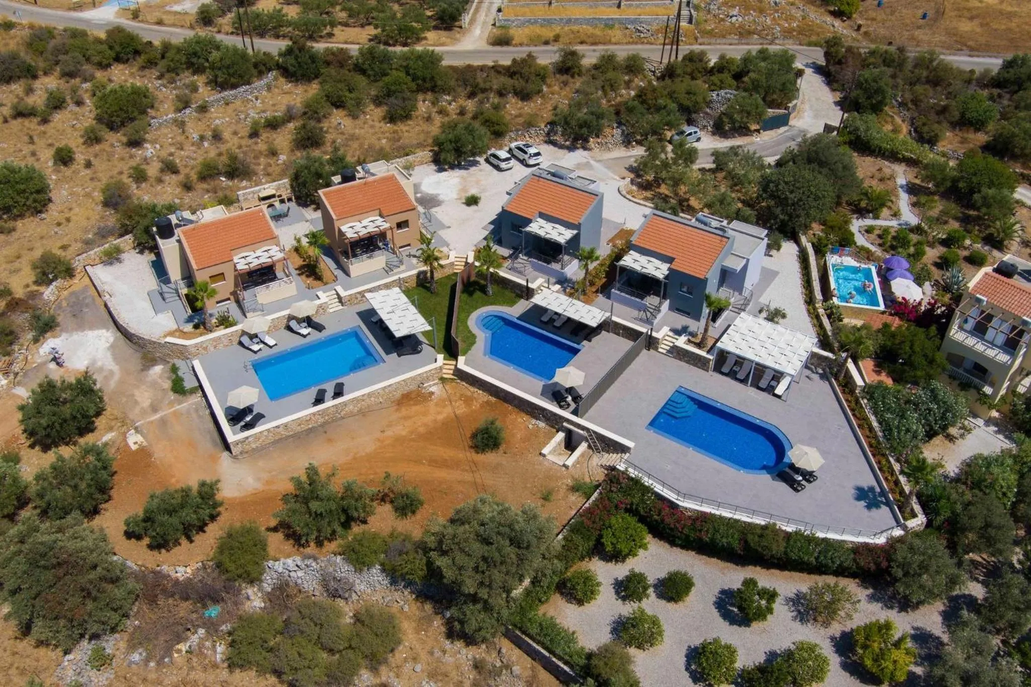 Bird's eye view in Electra Villas