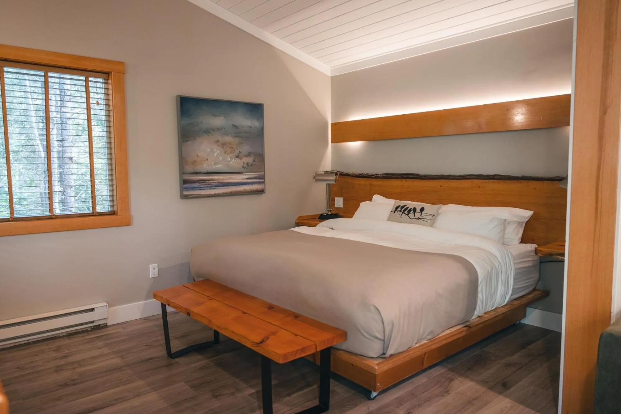 Bed in West Coast Wilderness Lodge