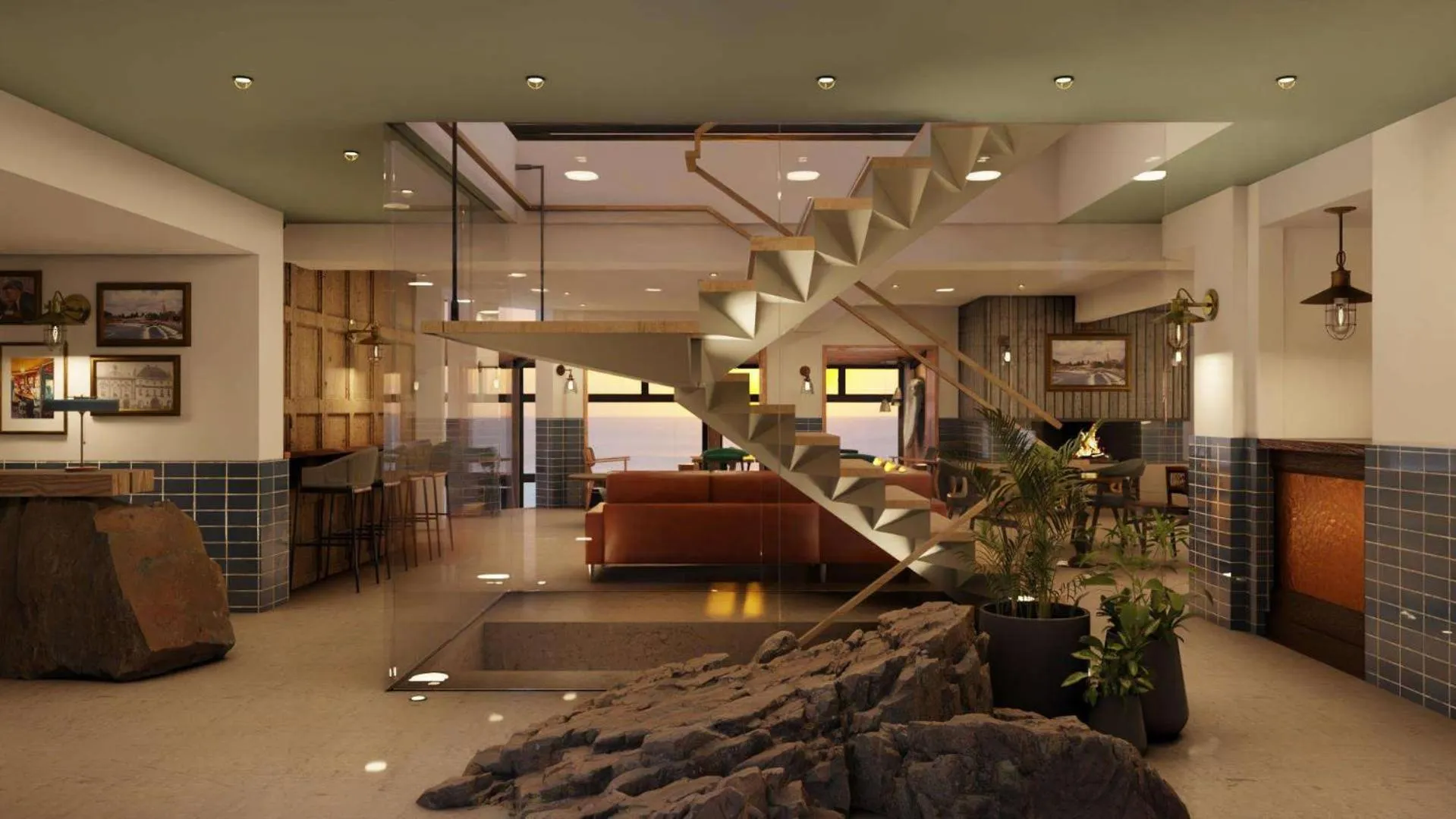 Lobby or reception in Pedn-Olva