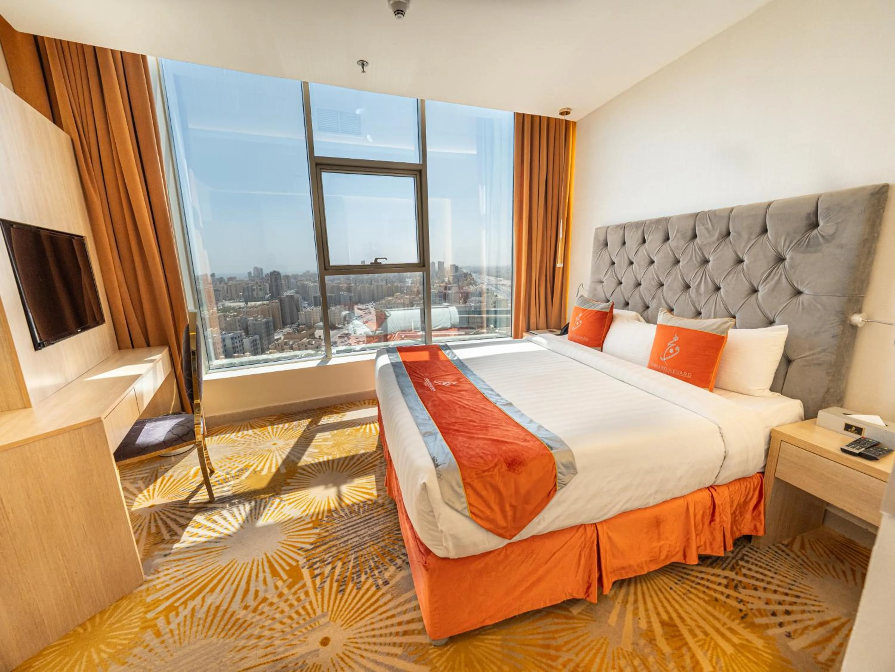 Bed in فندق وهج بوليفارد Wahaj Boulevard Hotel