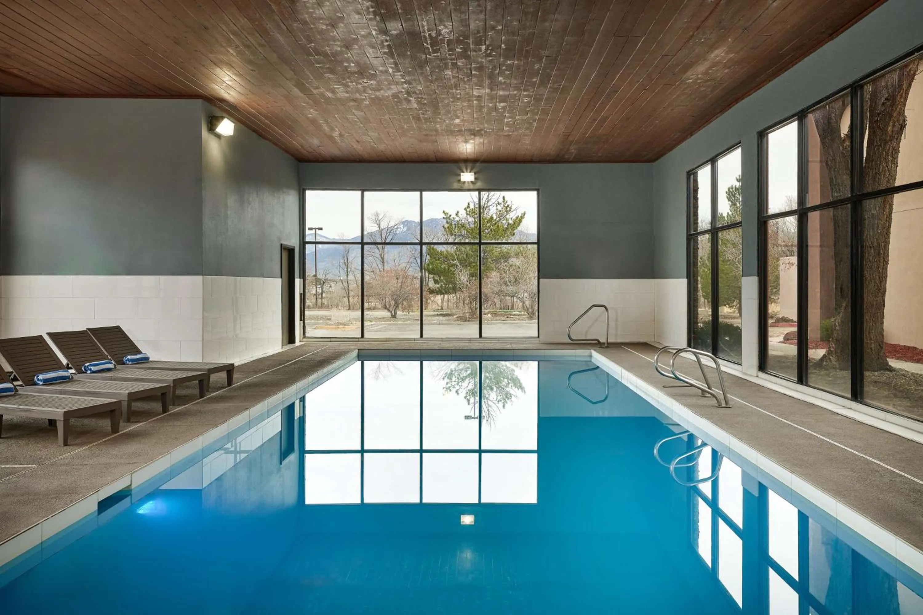 Pool view in Hampton Inn Taos