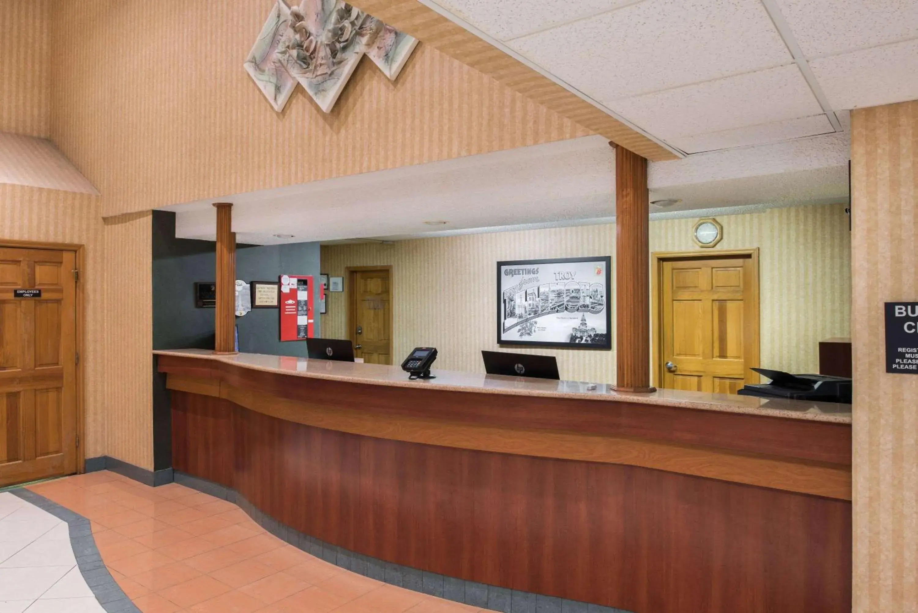 Lobby or reception in Super 8 by Wyndham Troy IL/St. Louis Area Lobby or reception in Super 8 by Wyndham Troy IL/St. Louis Area