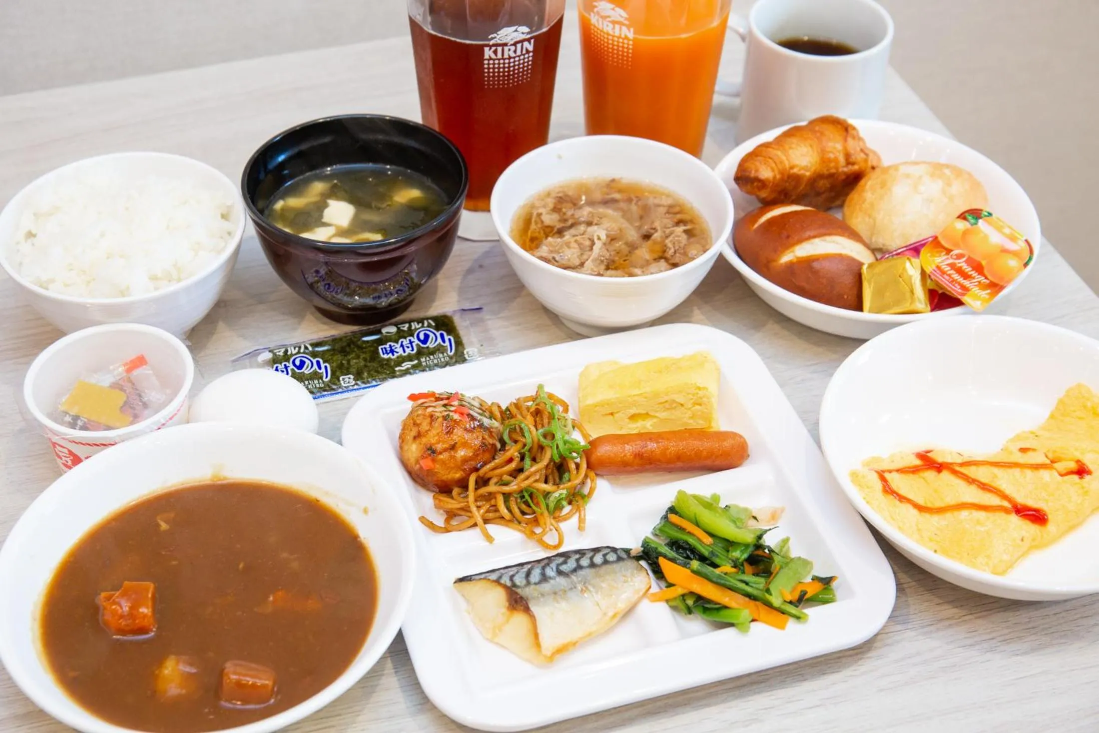 Buffet breakfast in Kuretake Inn Nankai Sakai-Ekimae