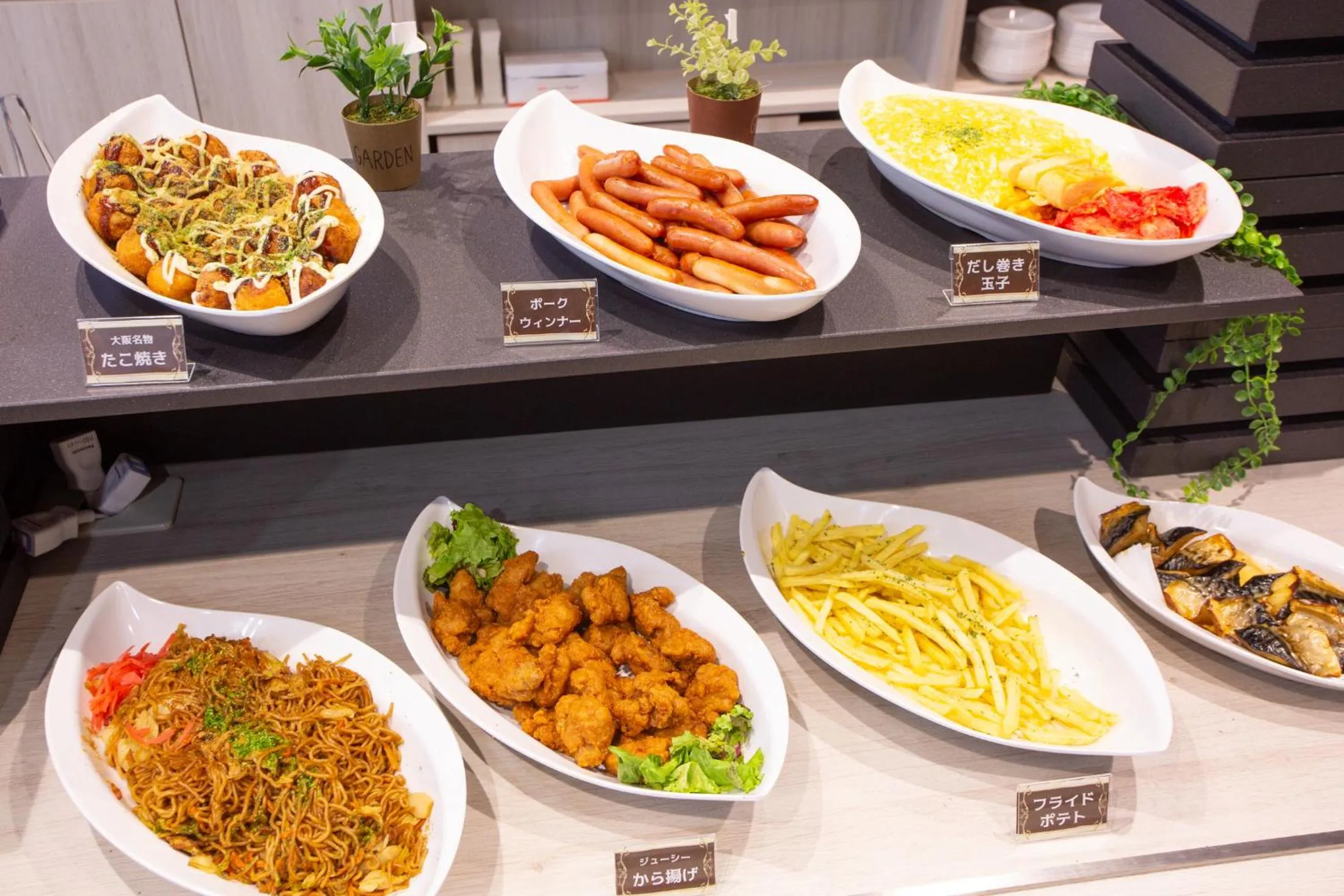 Buffet breakfast in Kuretake Inn Osaka Midousuji Hommachi