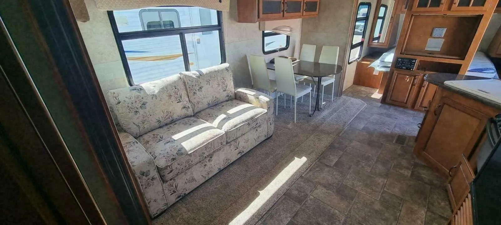 Living room in Glamping with Llamas