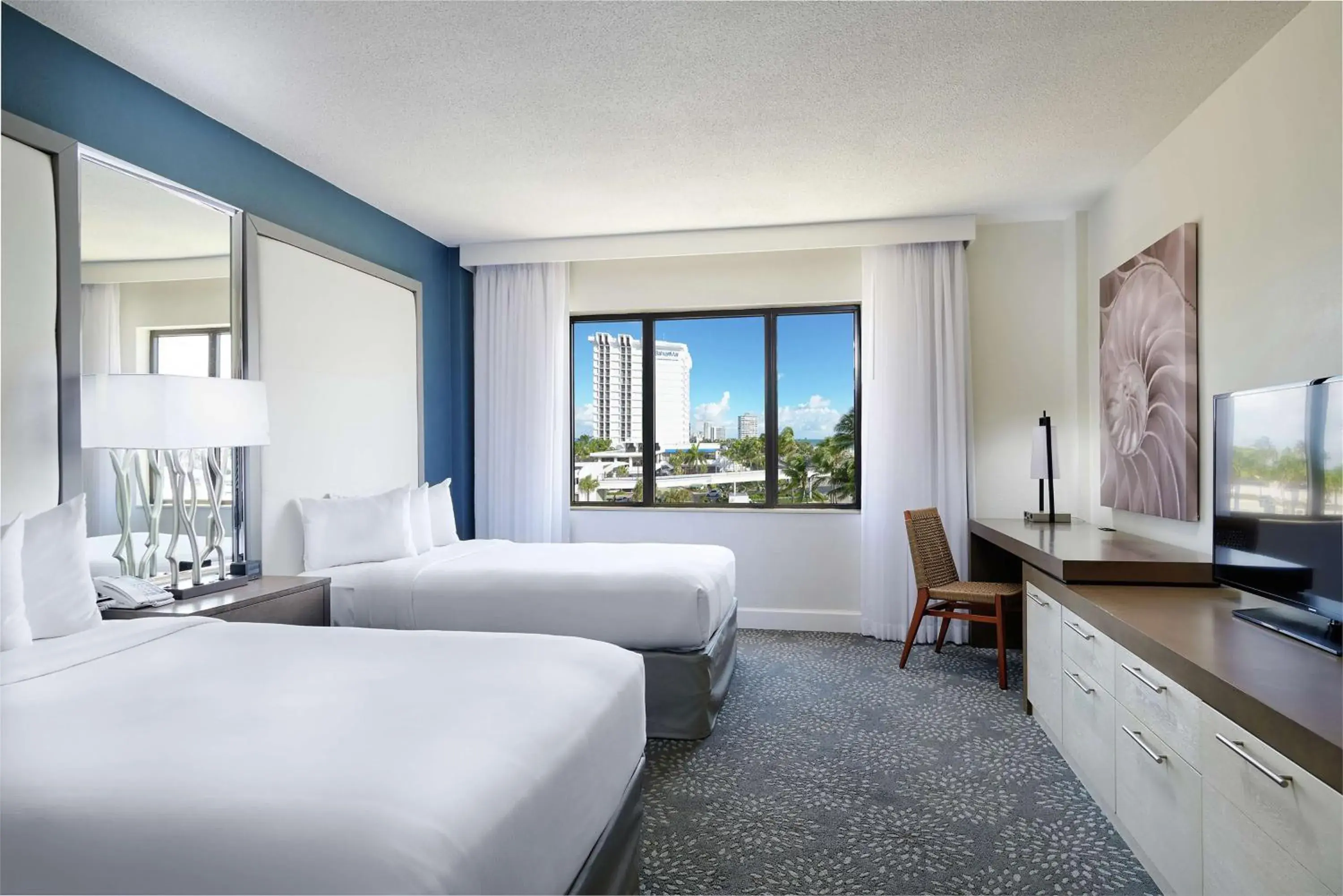 Double Room with Two Double Beds and Courtyard View - Marina Building in Bahia Mar Fort Lauderdale Beach - DoubleTree by Hilton Double Room with Two Double Beds and Courtyard View - Marina Building in Bahia Mar Fort Lauderdale Beach - DoubleTree by Hilton