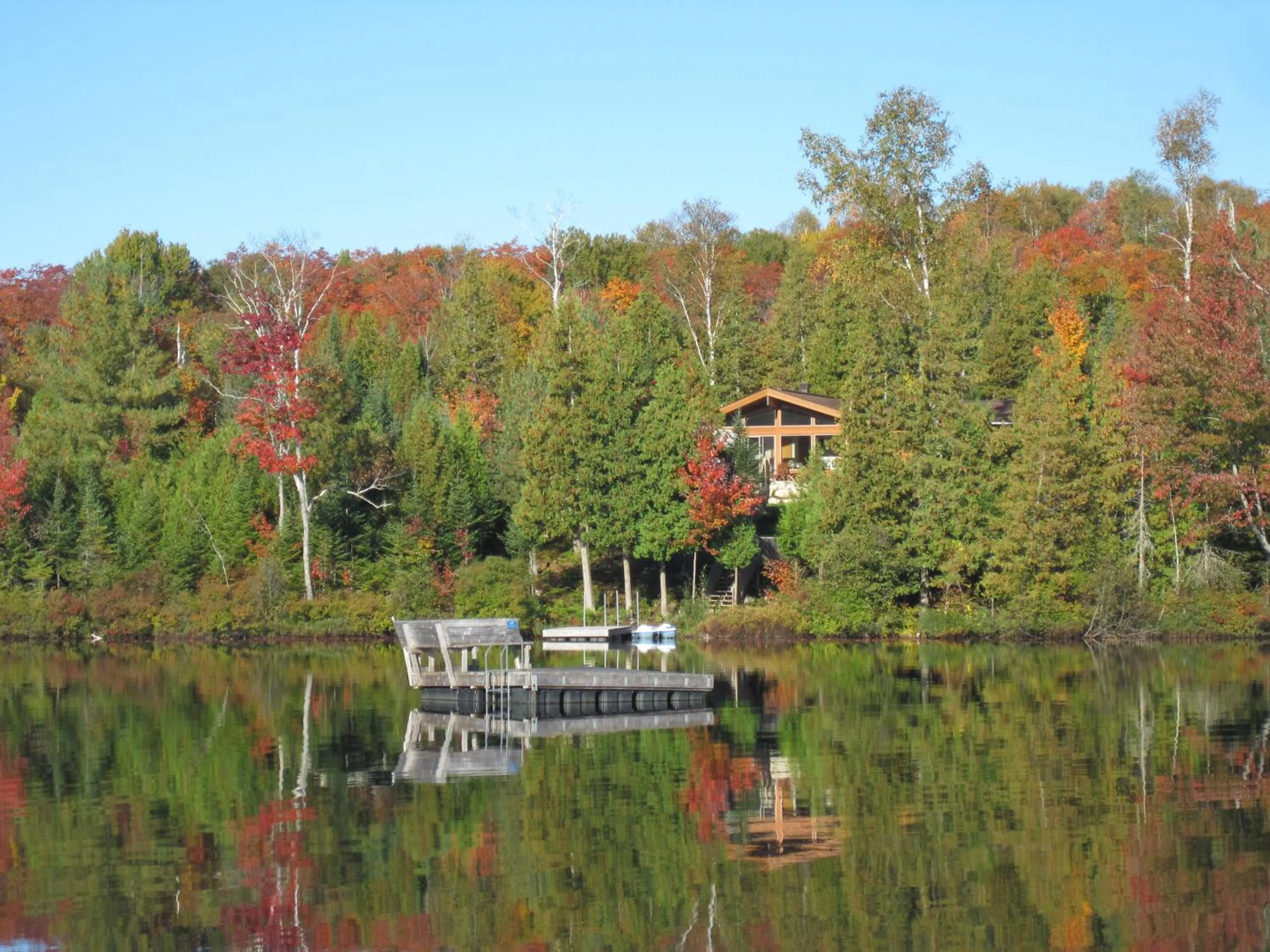 Lake view in Les Chalets du Lac Grenier