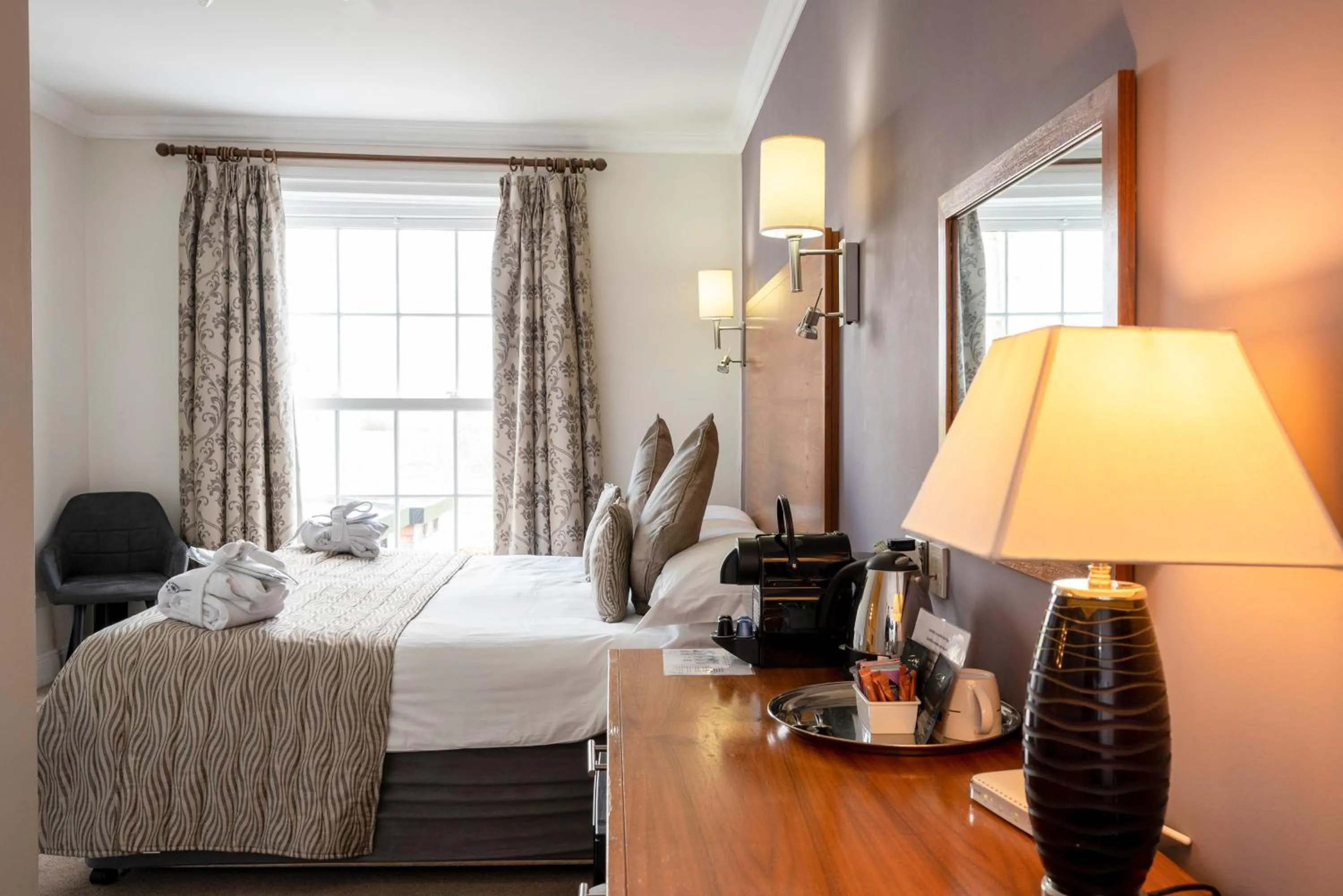 Bed in Fishmore Hall Hotel and Boutique Spa
