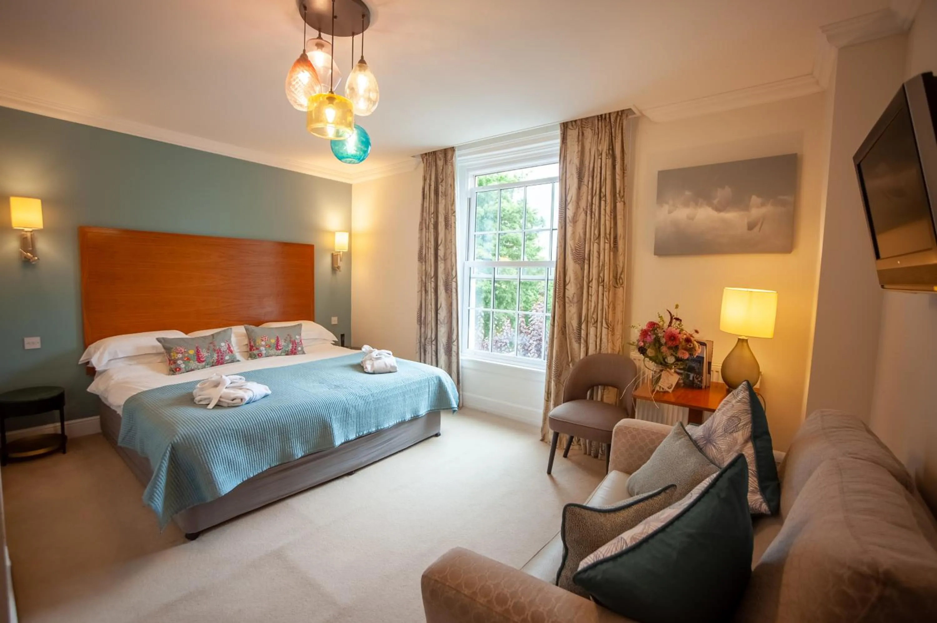 Bed in Fishmore Hall Hotel and Boutique Spa