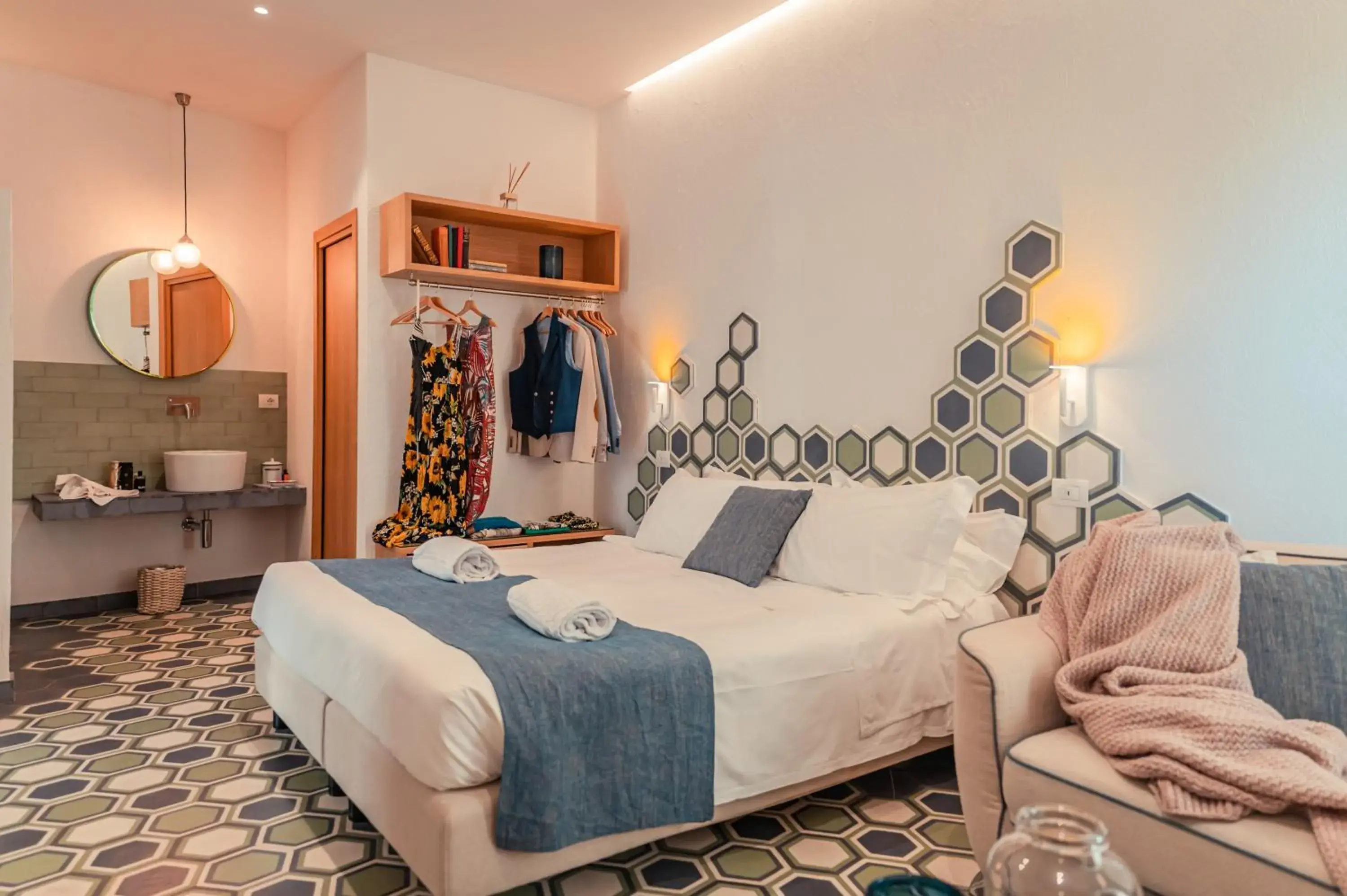 Bed in Médousa Bistrot & Suites Bed in Médousa Bistrot & Suites