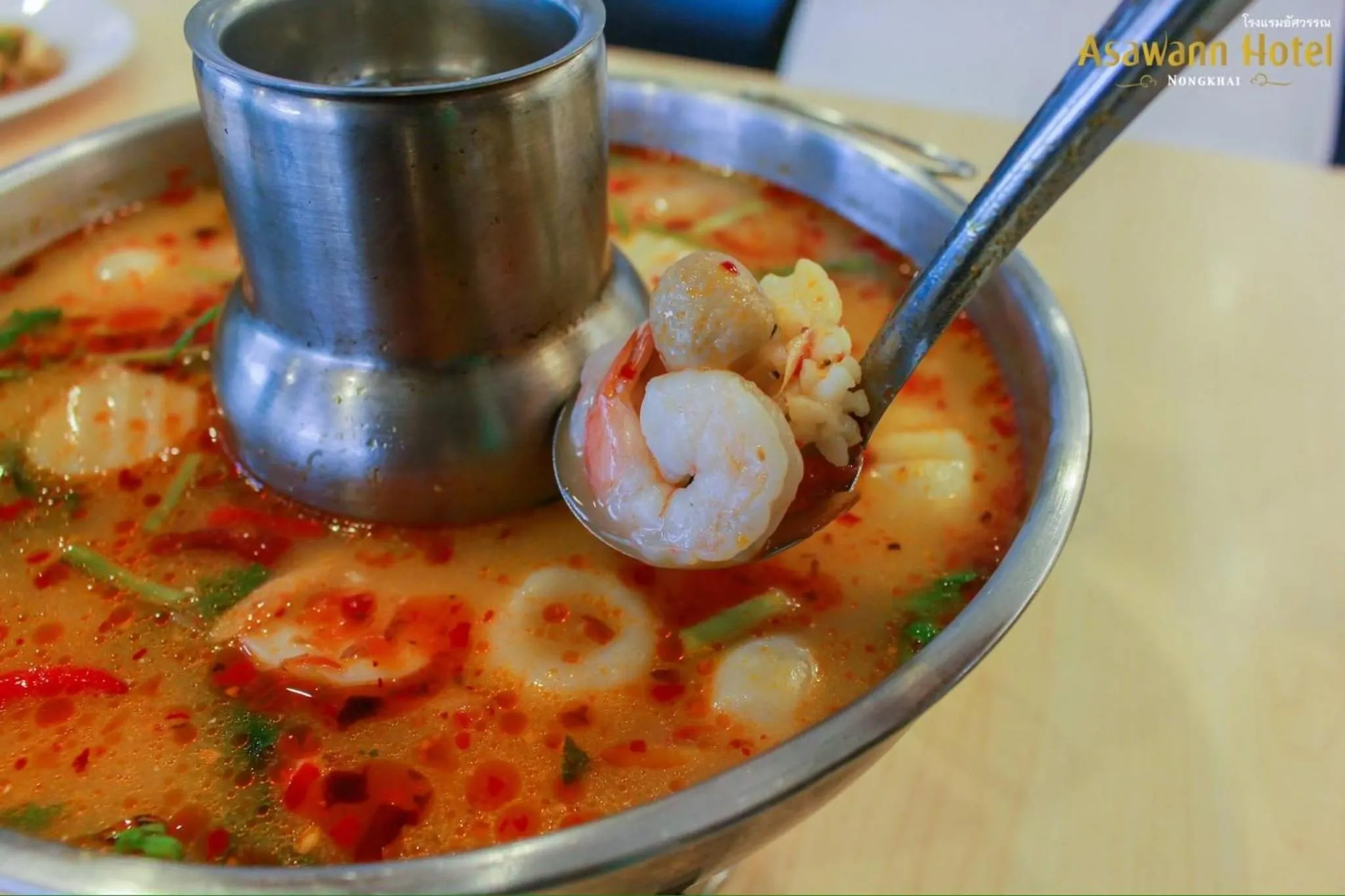 Dinner in Asawann Hotel Nongkhai