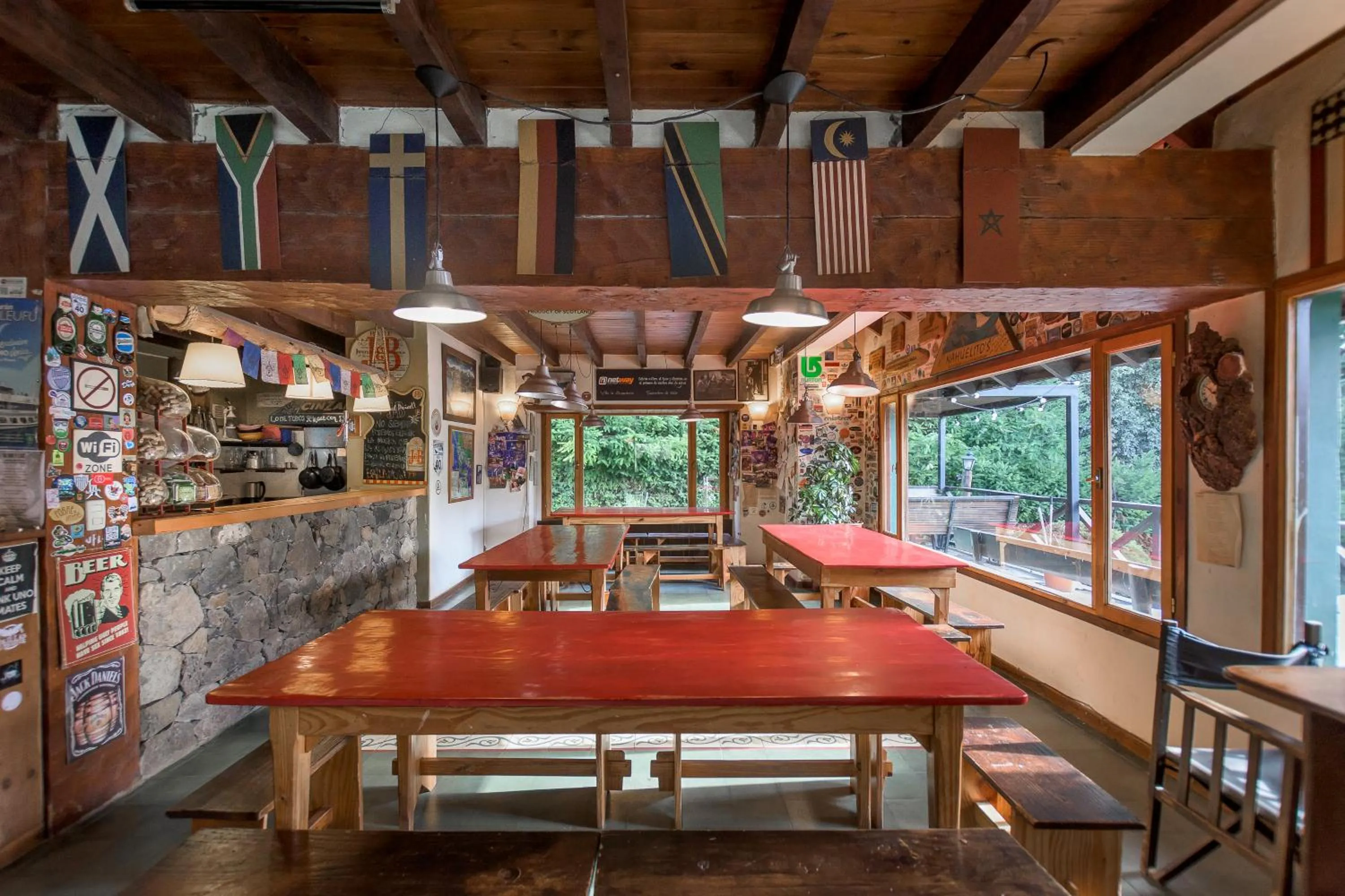 Dining area in Hostel La Angostura