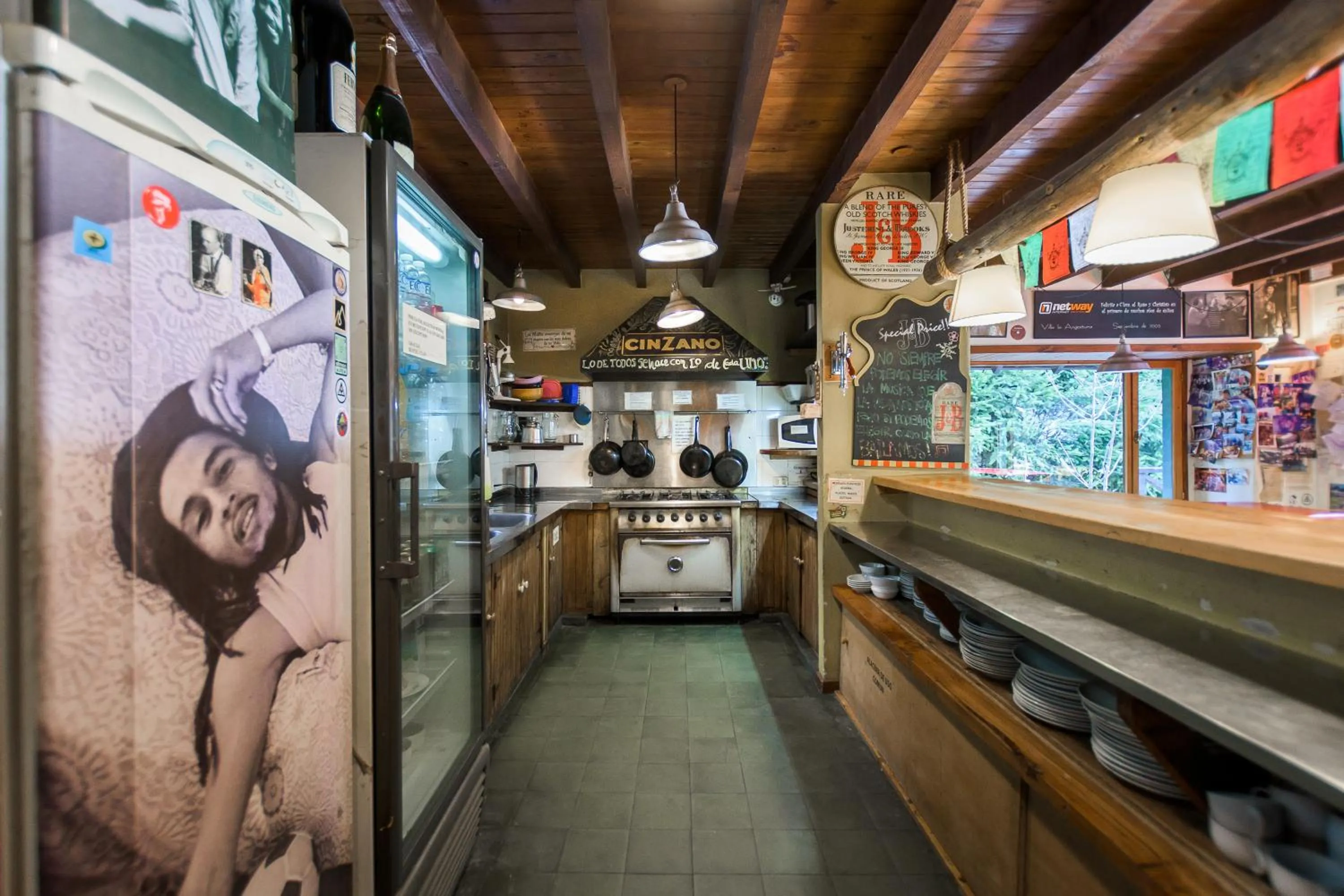 Kitchen or kitchenette in Hostel La Angostura