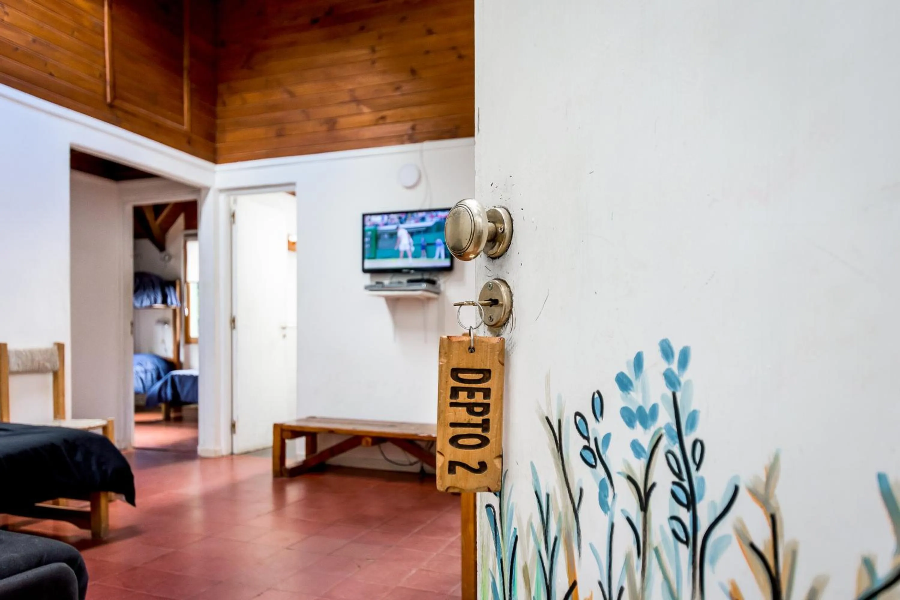 Communal lounge/ TV room in Hostel La Angostura