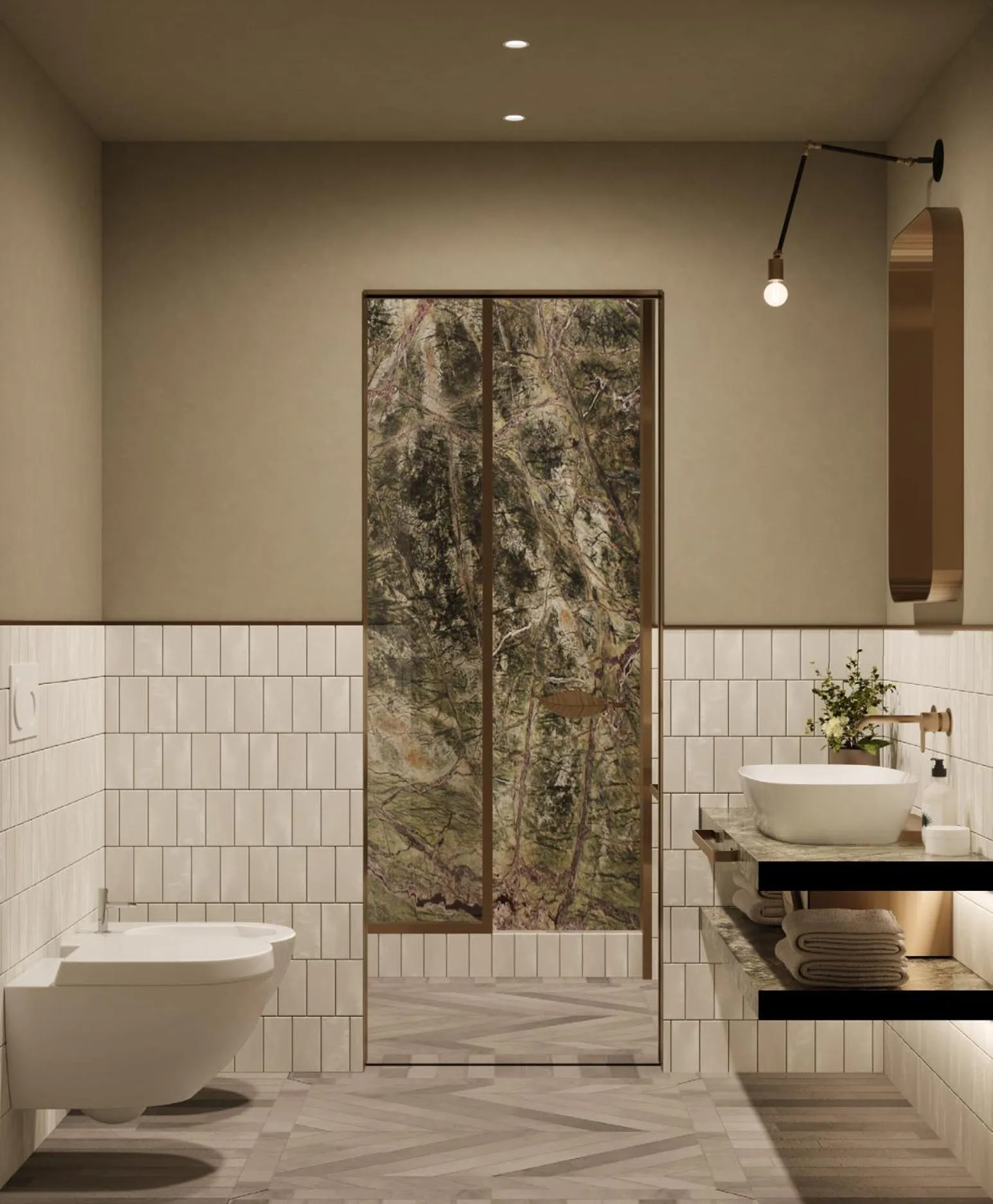 Shower in Horti 14 Borgo Trastevere Hotel