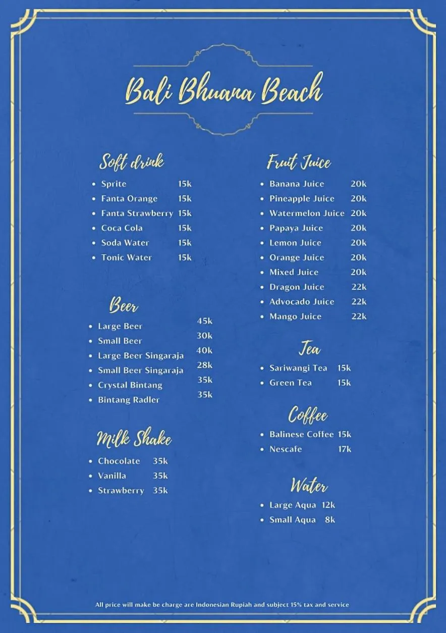 Restaurant/places to eat in Bali Bhuana Beach Cottages