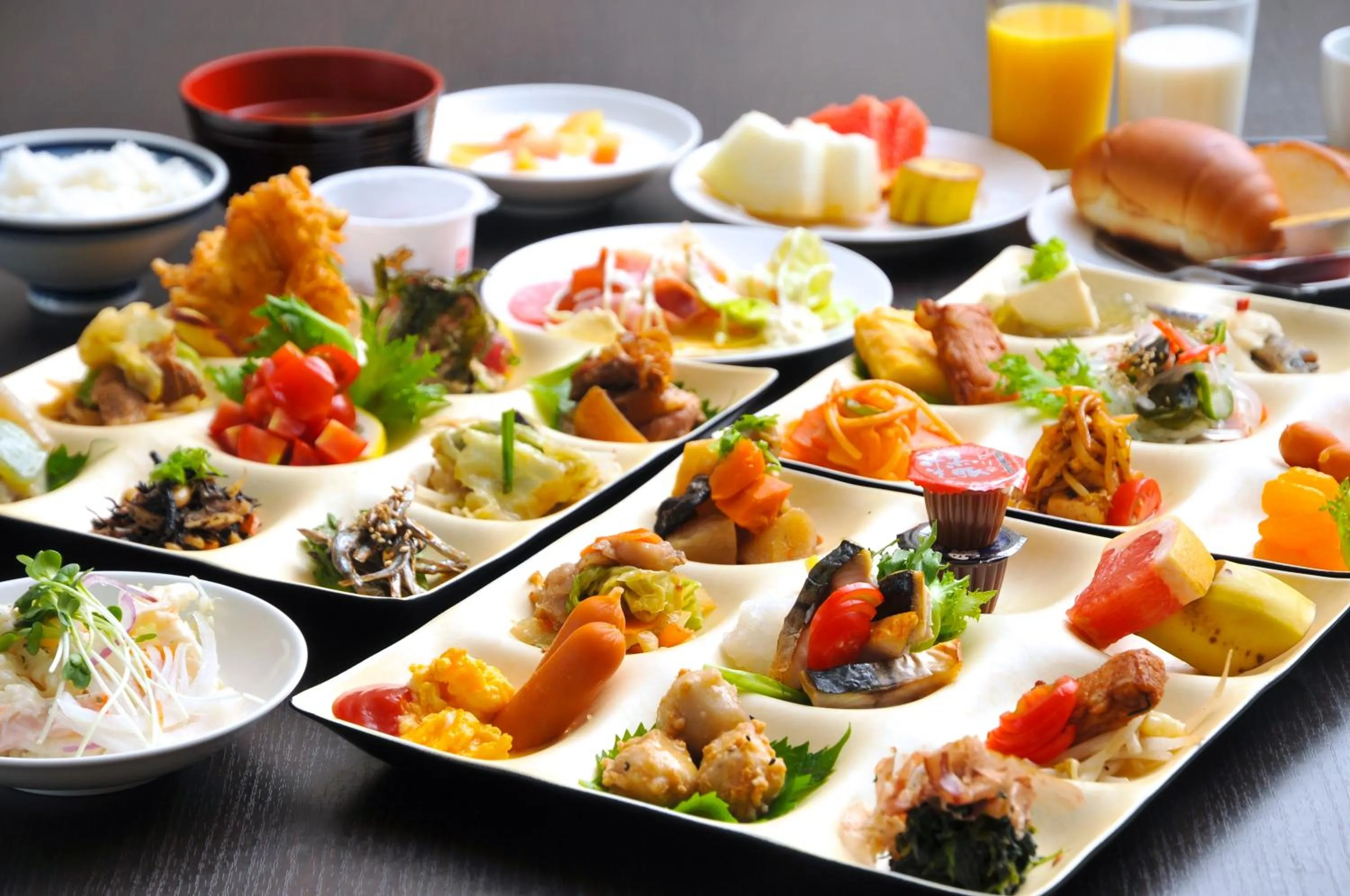 Buffet breakfast in Kirishima Kanko Hotel
