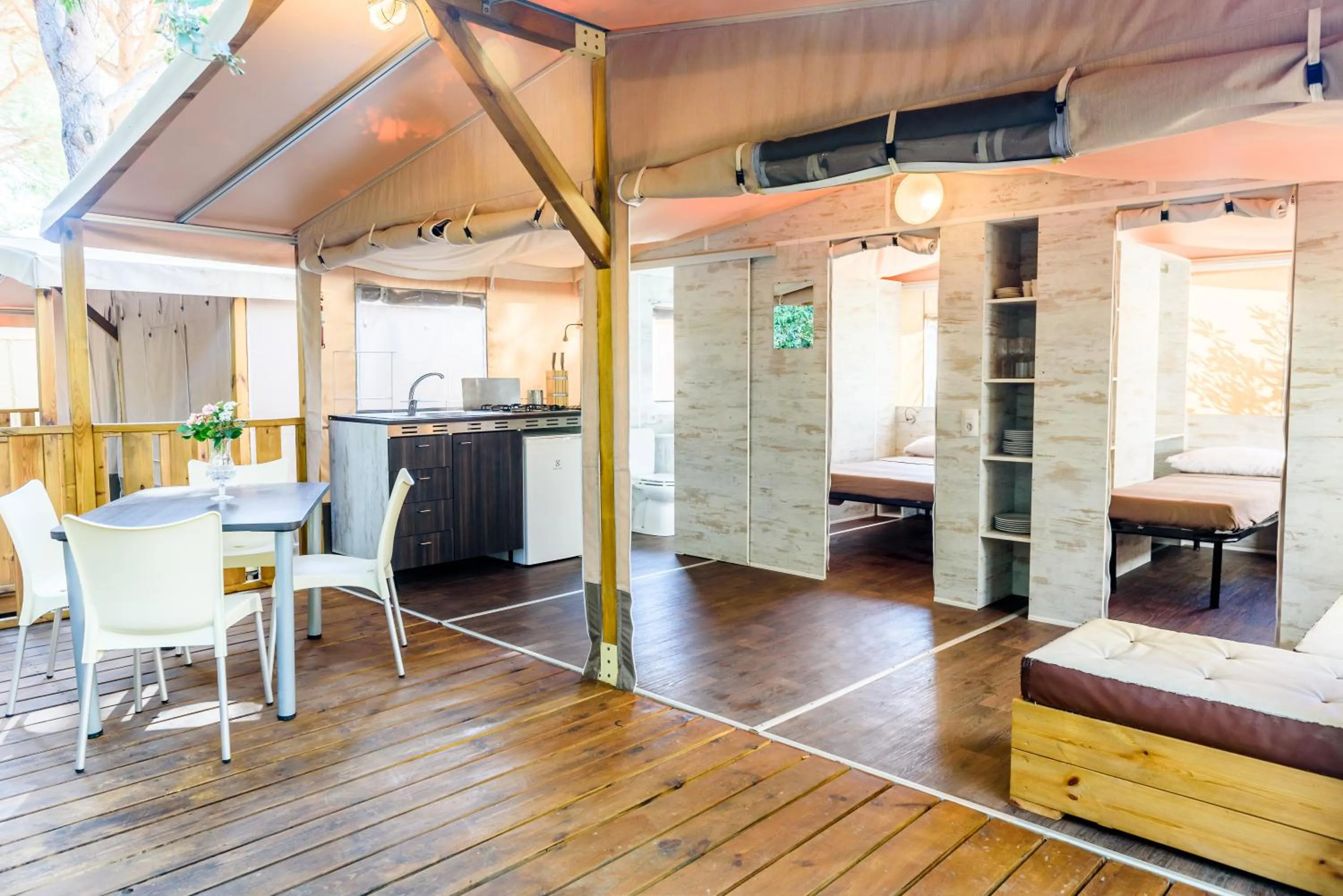 Living room in Camping Maremma Sans Souci