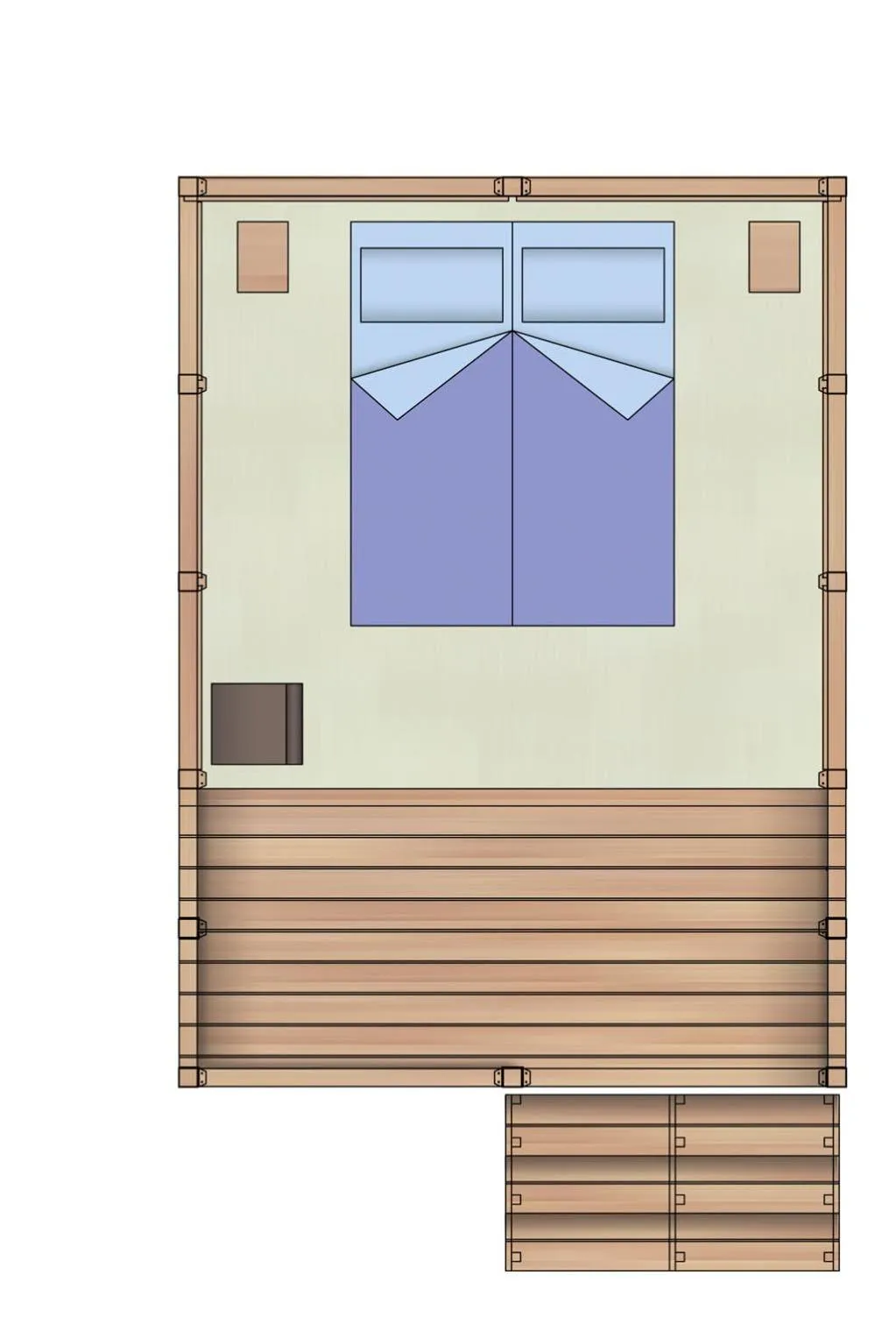 Floor plan in Camping Maremma Sans Souci