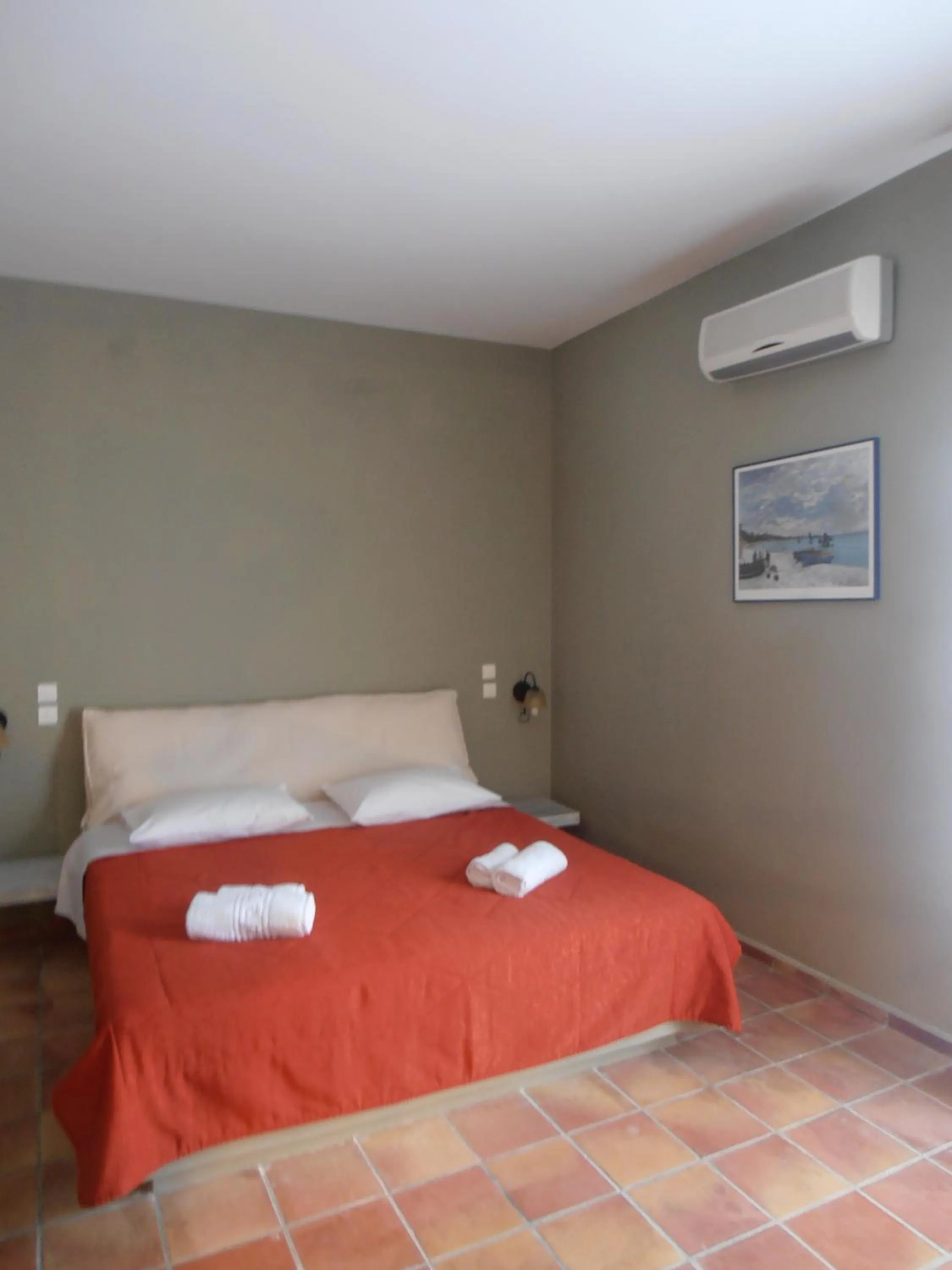 Bed in Mounda Beach Hotel