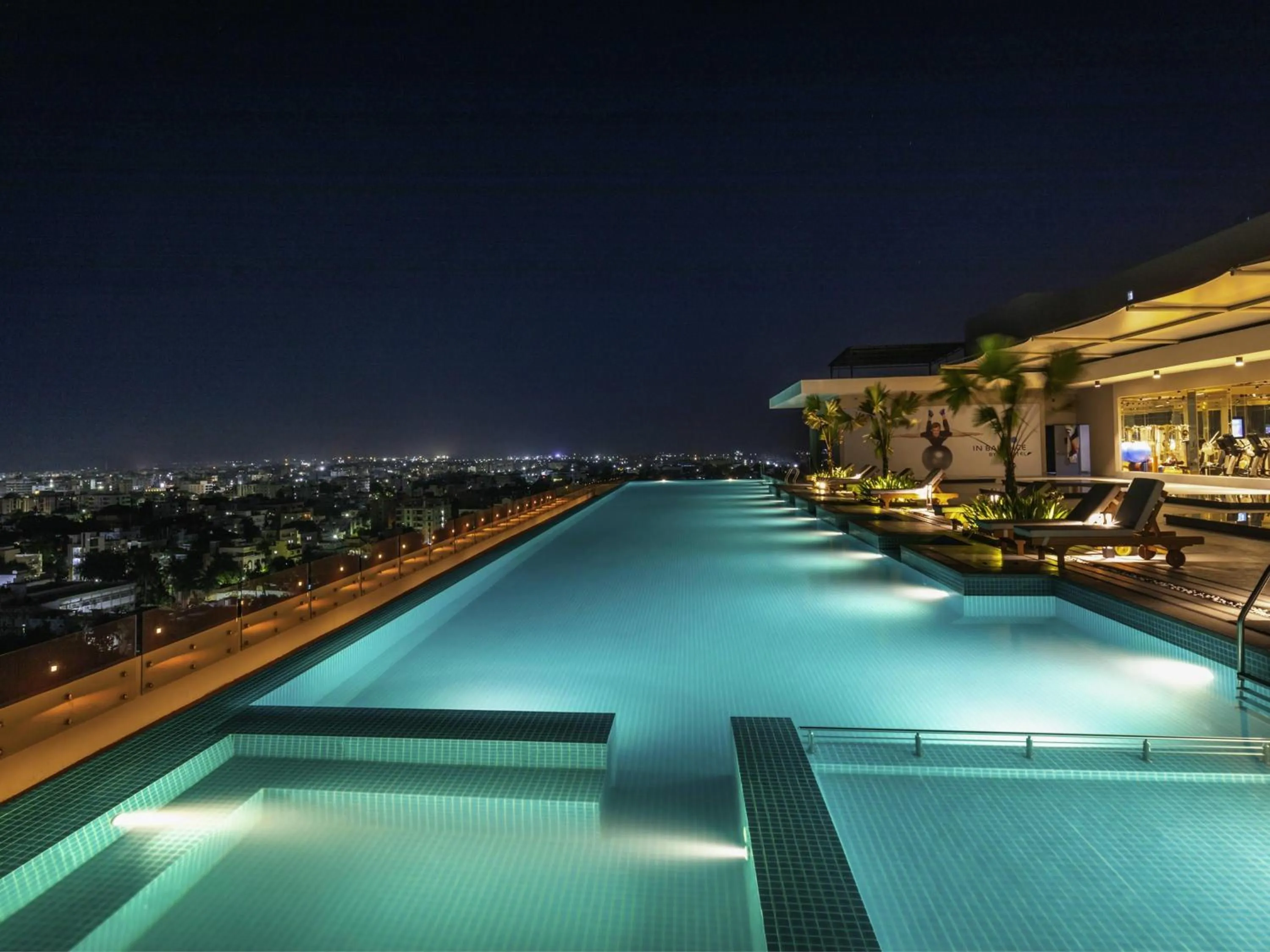 Pool view in Novotel Vijayawada Varun