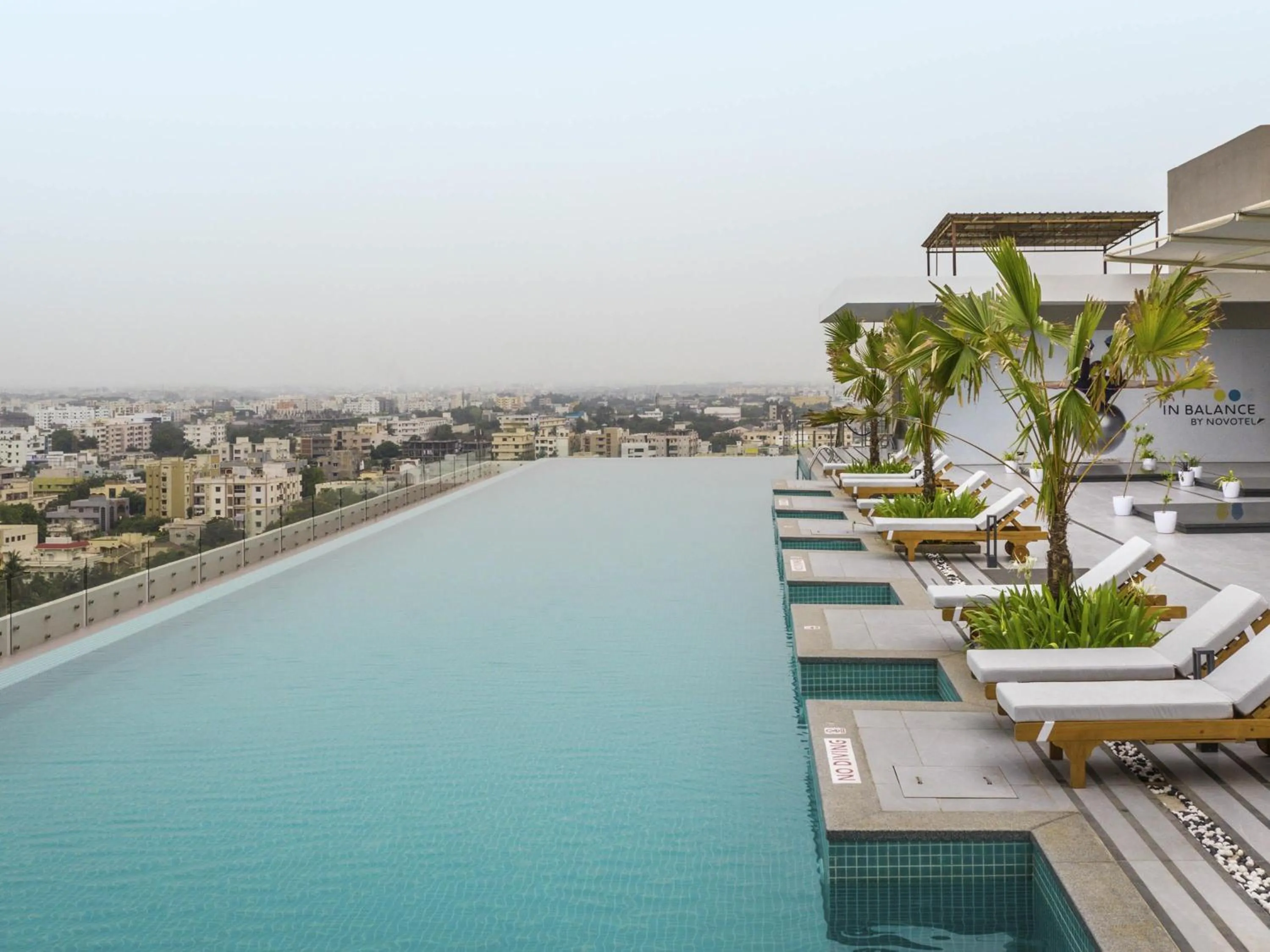 Pool view in Novotel Vijayawada Varun