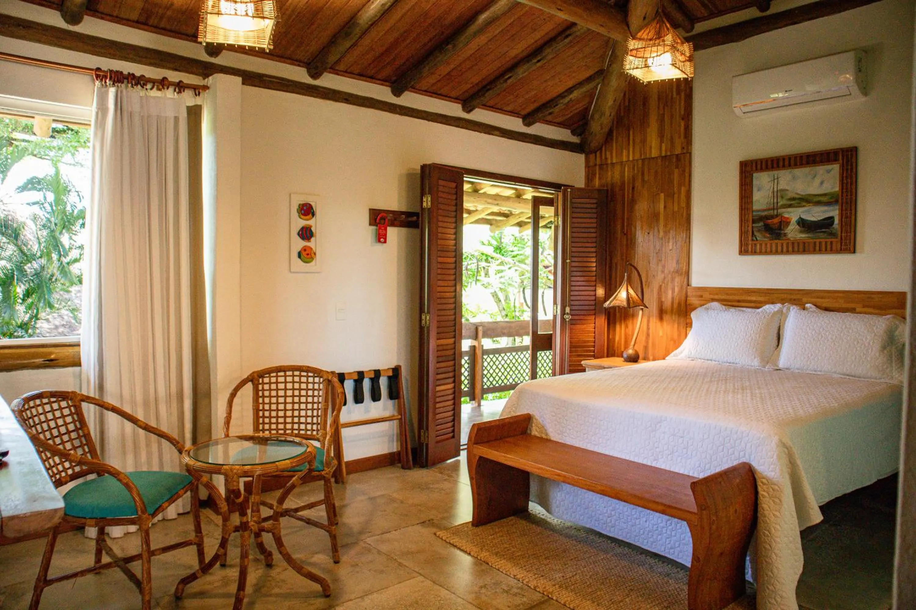 Bed in Pousada Barrabella