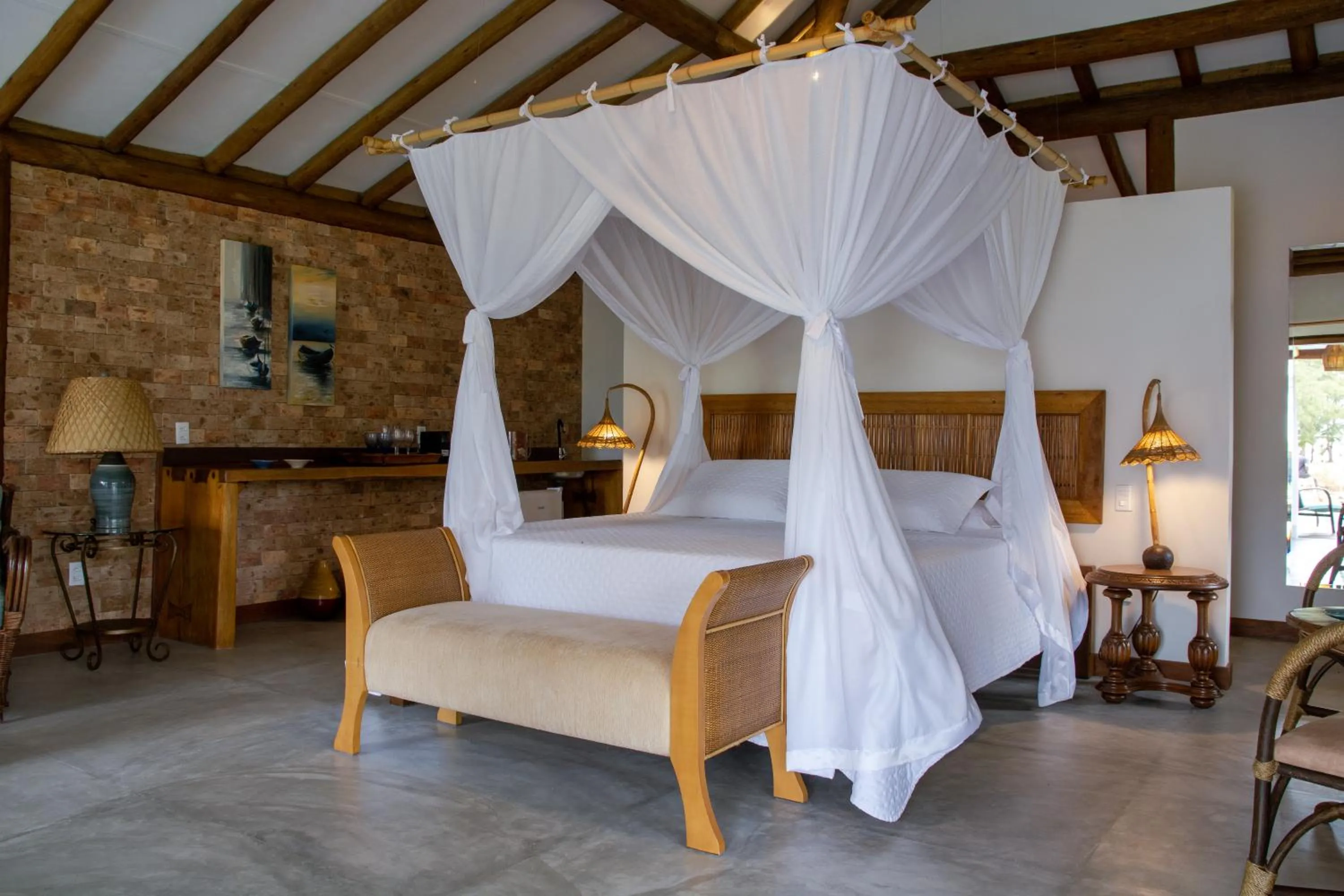 Bed in Pousada Barrabella