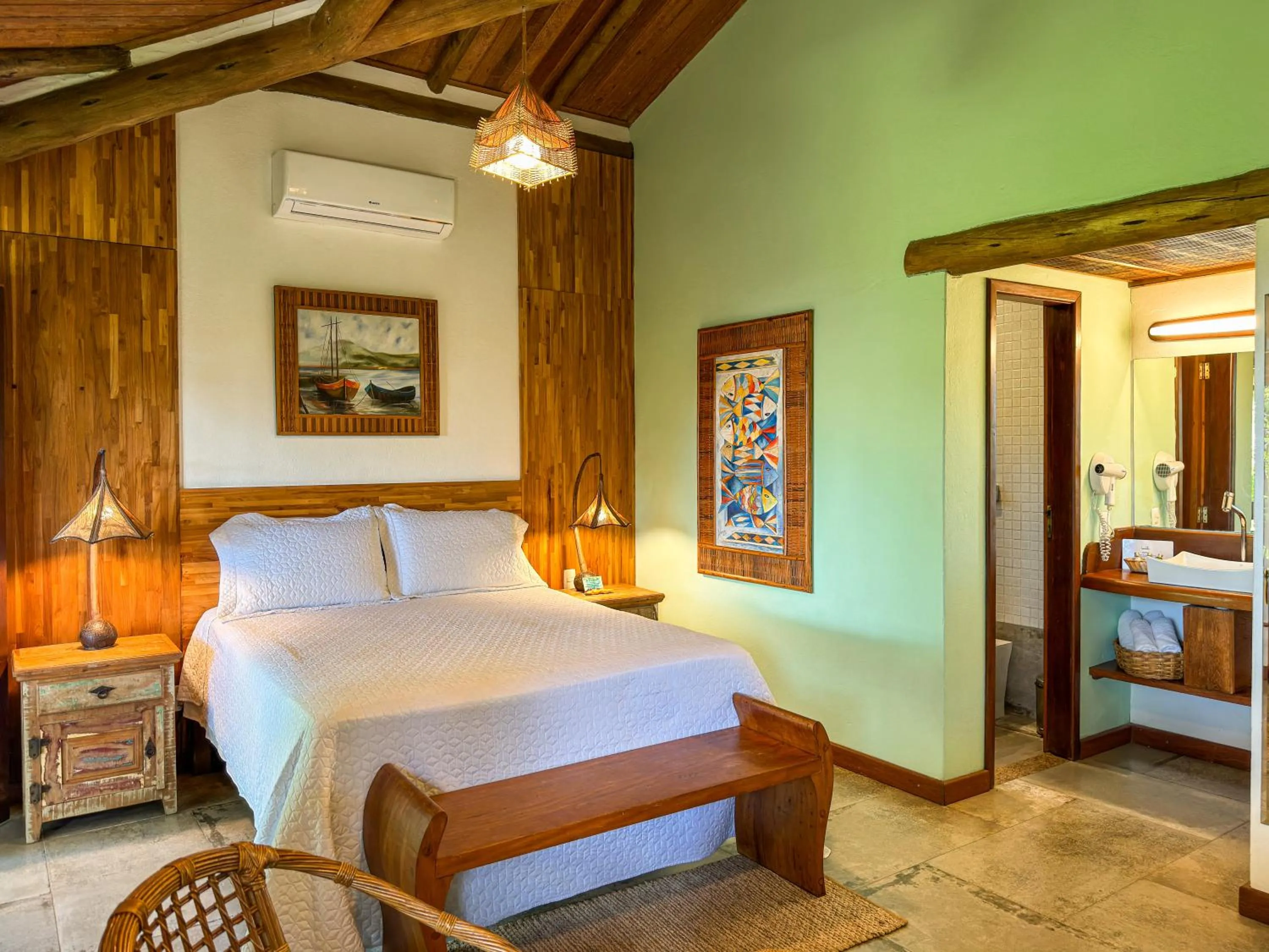 Bed in Pousada Barrabella