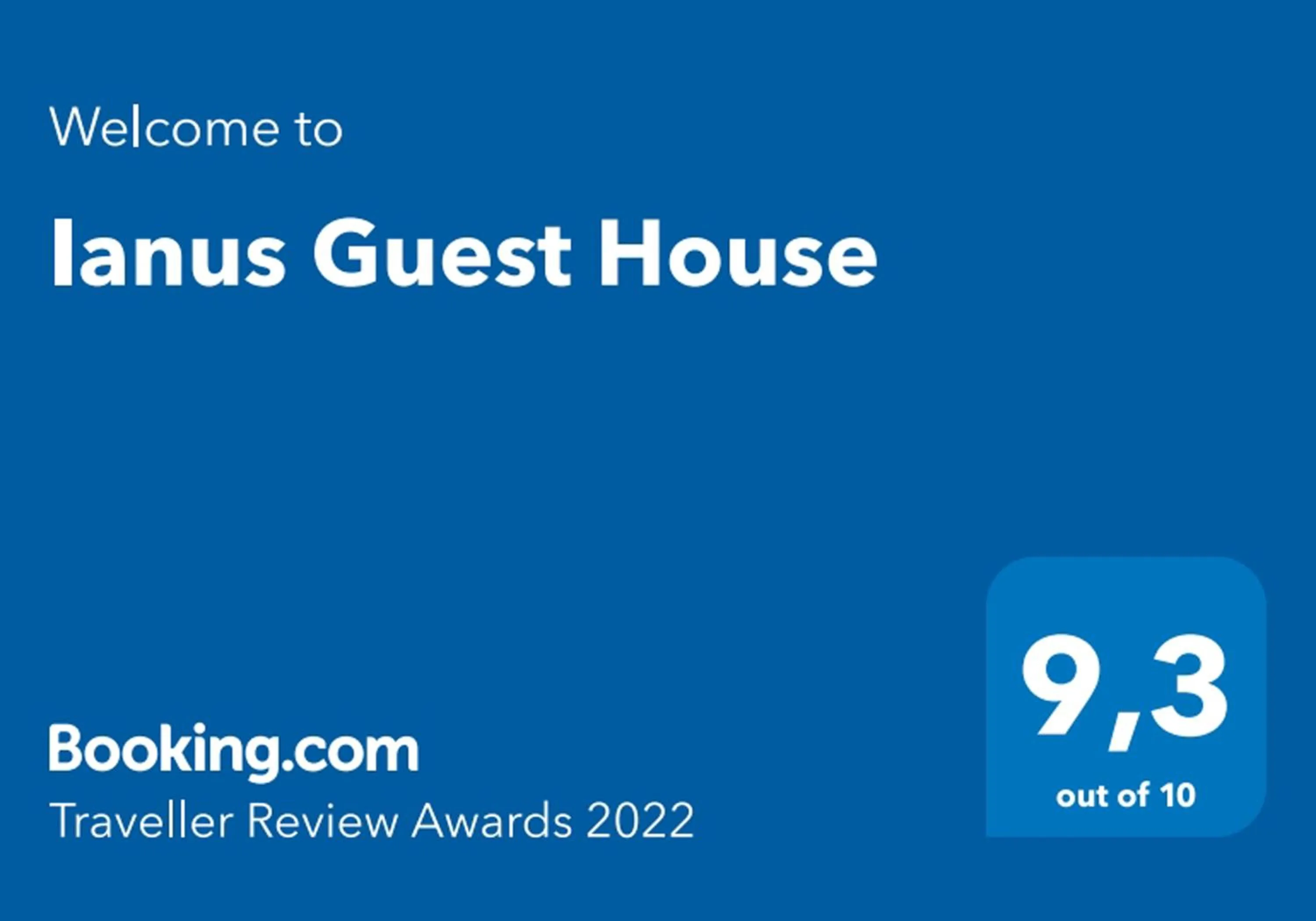 Logo/Certificate/Sign in Ianus Guest House