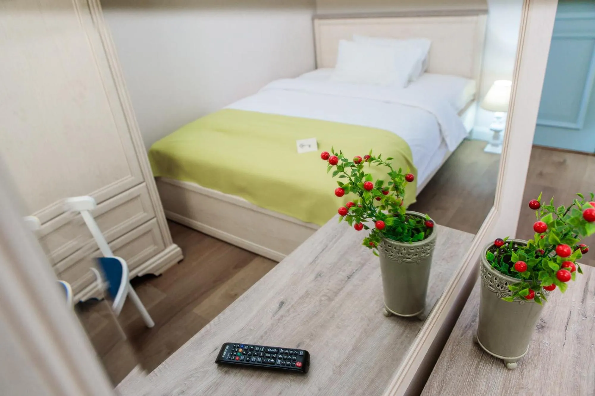 Bed in Stabu Sēta Residence