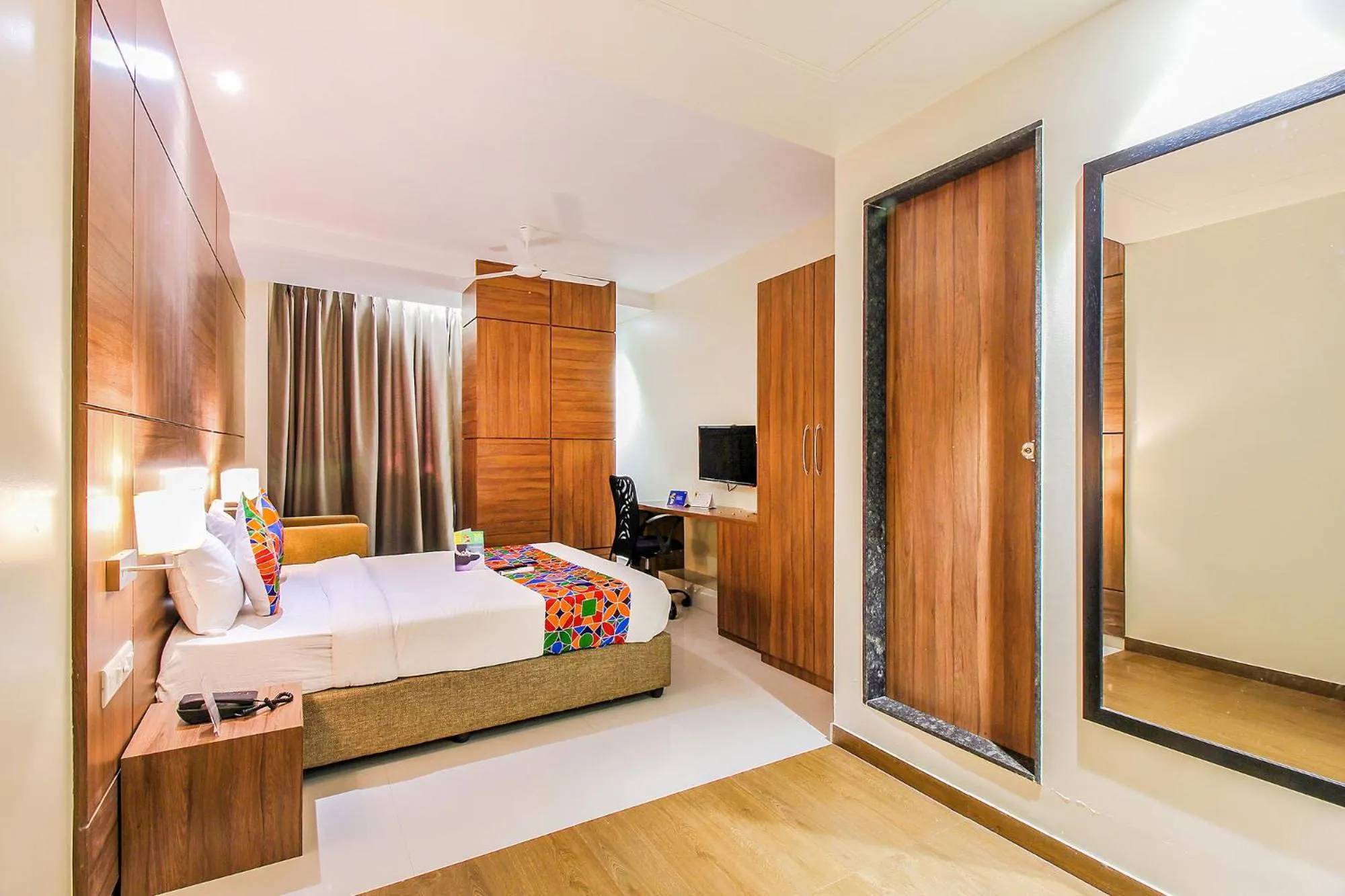 View (from property/room), Bed in FabHotel RK International - Nr Mumbai International Airport