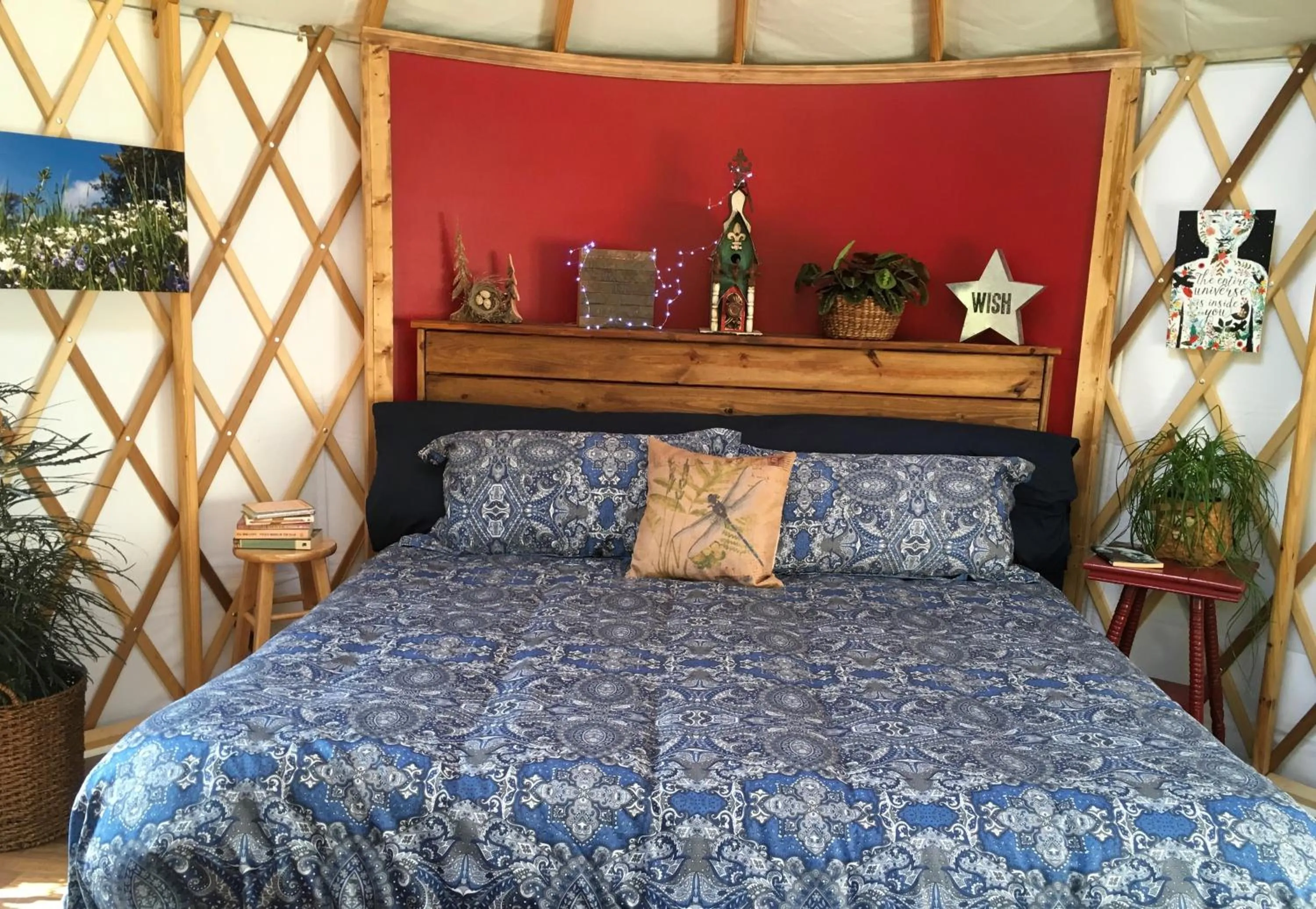 Bed in Mountain Springs Cabins
