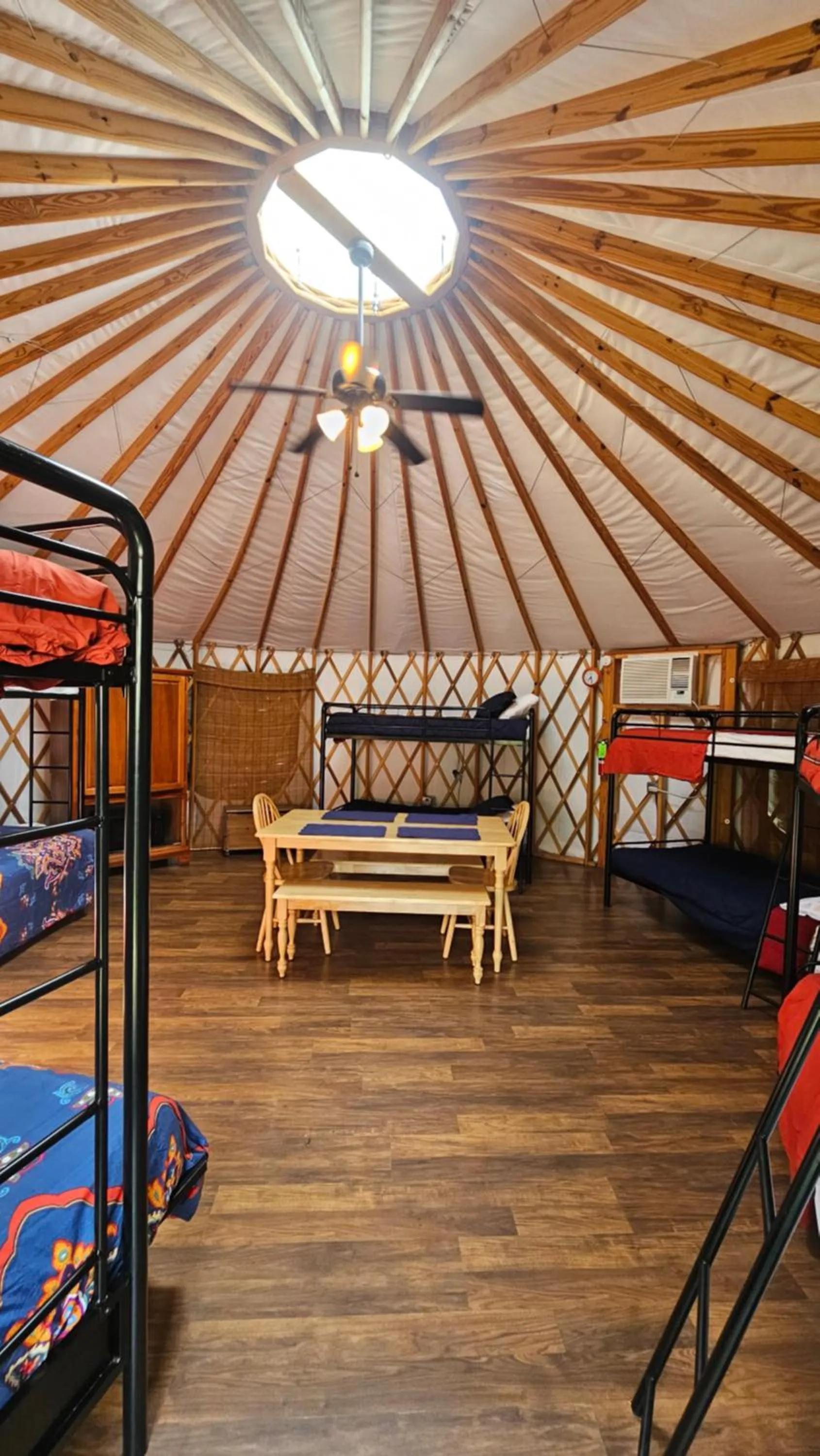 Bed in Mountain Springs Cabins