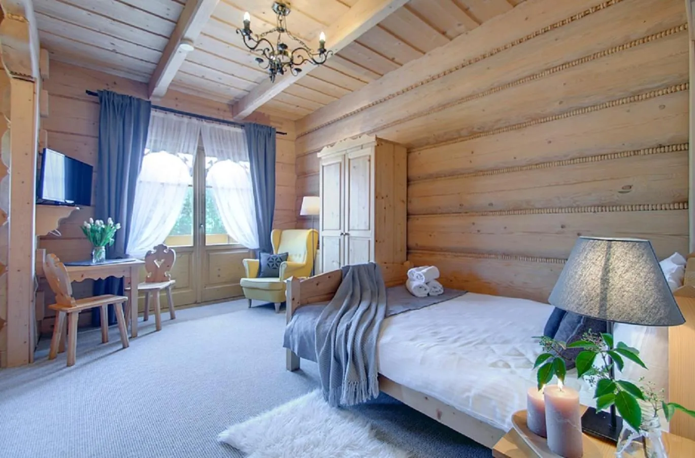 Photo of the whole room, Bed in Willa Płazówka Białczańska