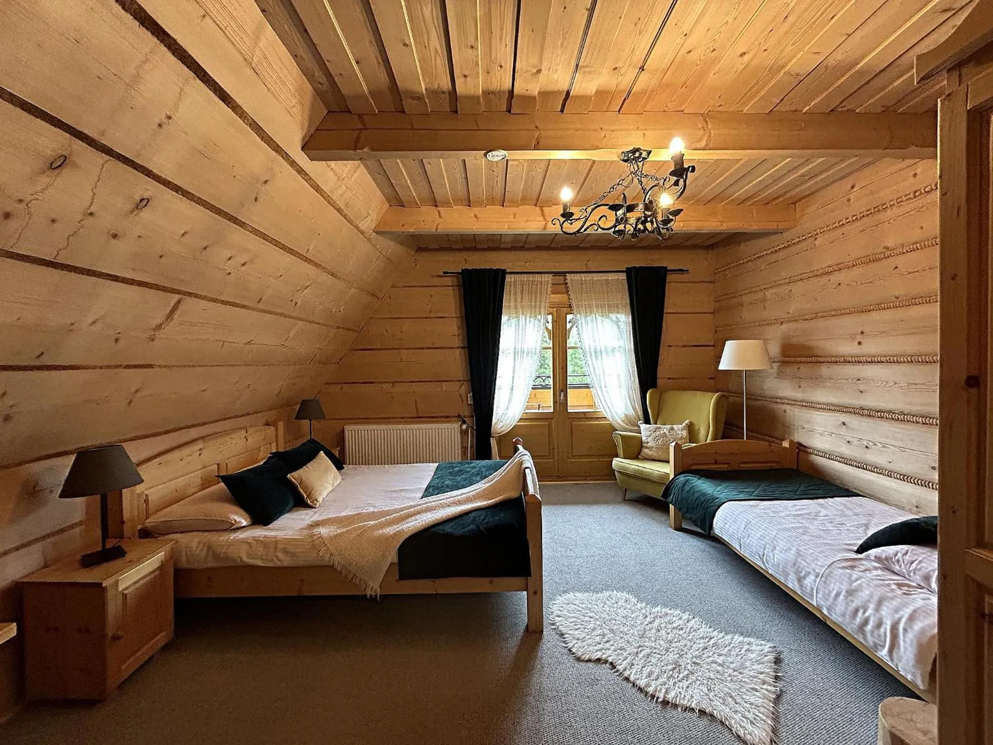 View (from property/room), Bed in Willa Płazówka Białczańska