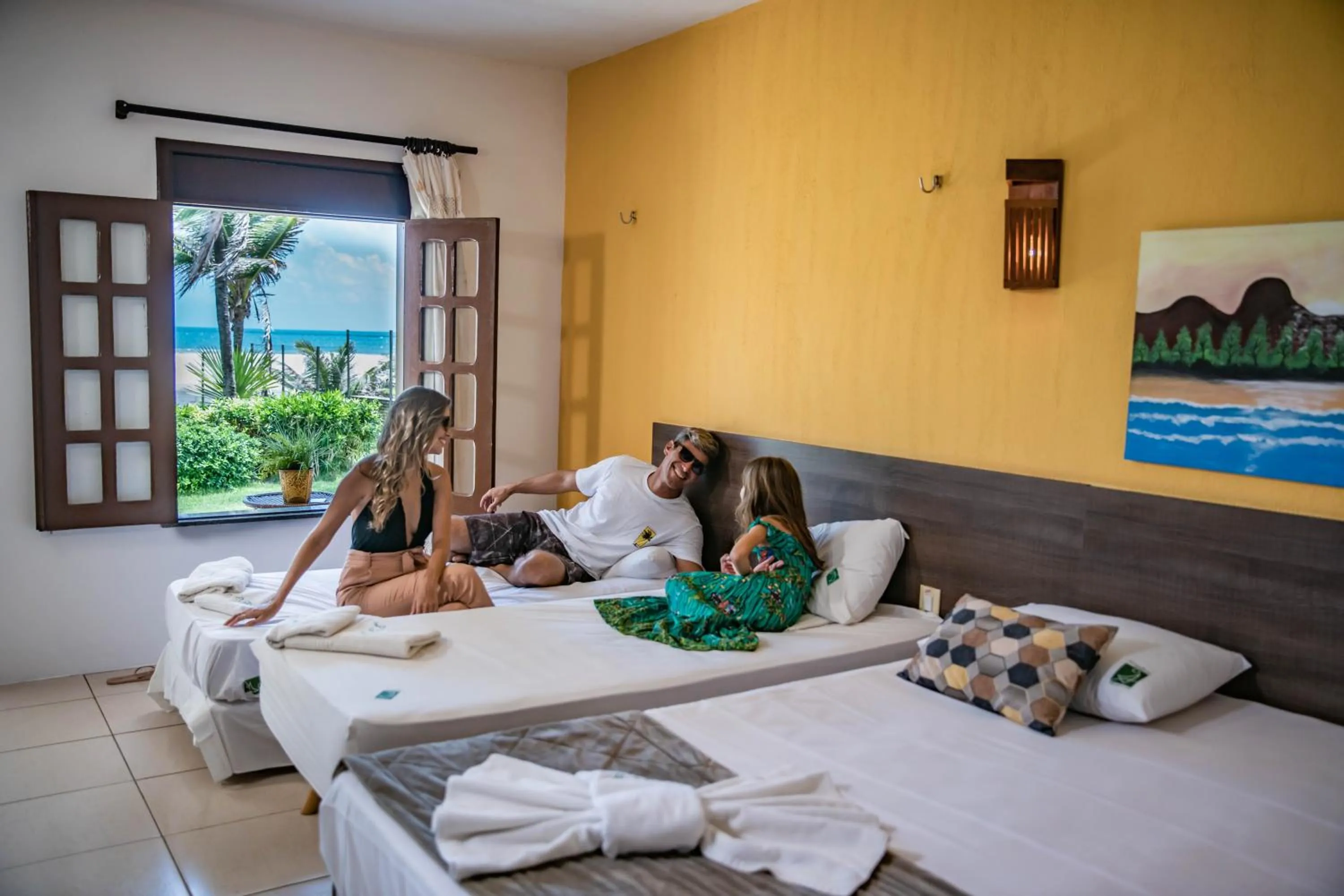 Bed in Jangadeiro Praia Hotel Resort - Parque Aquático e Pé na Areia