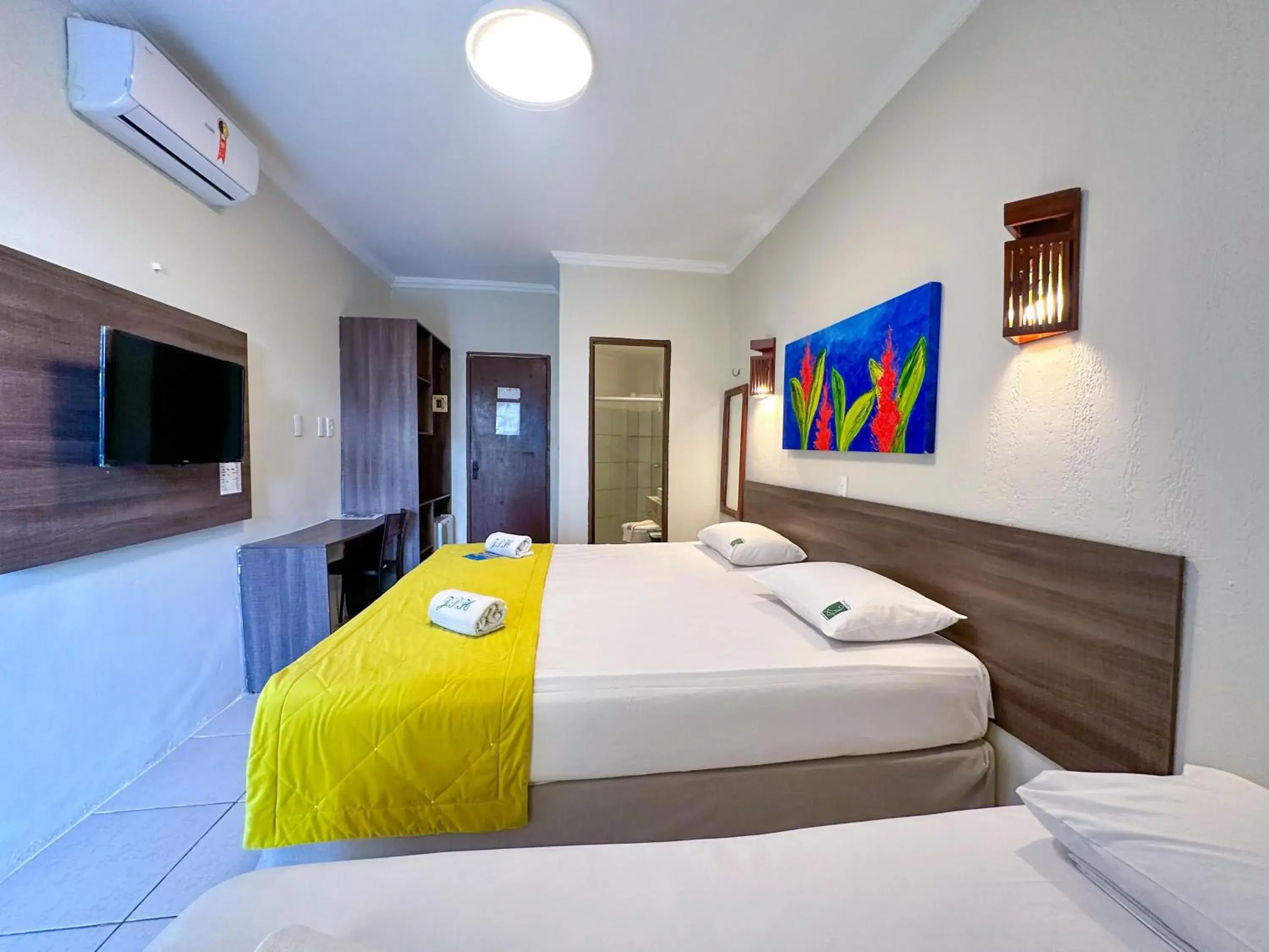 Bed in Jangadeiro Praia Hotel Resort - Parque Aquático e Pé na Areia Bed in Jangadeiro Praia Hotel Resort - Parque Aquático e Pé na Areia