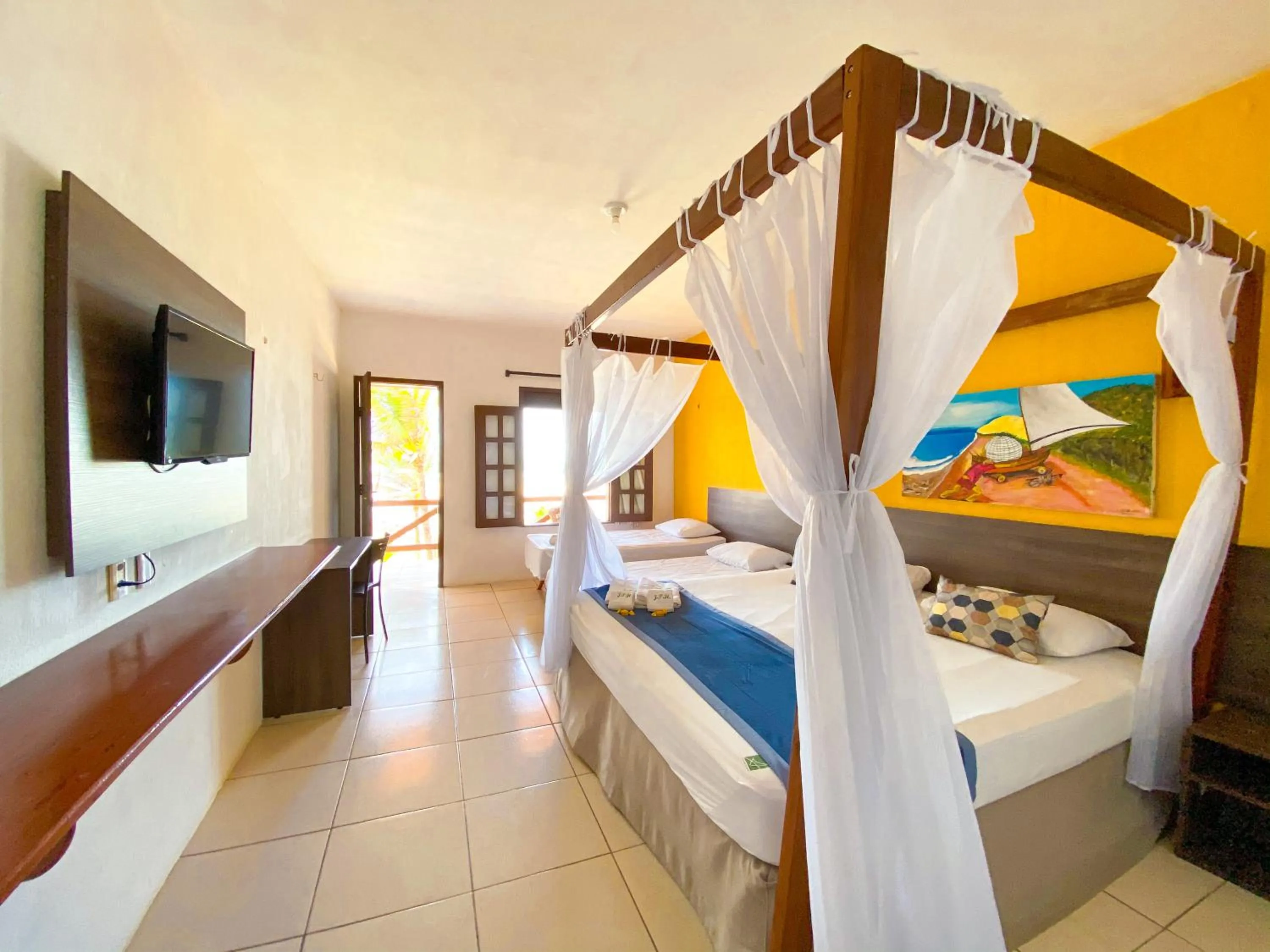 Bed in Jangadeiro Praia Hotel Resort - Parque Aquático e Pé na Areia