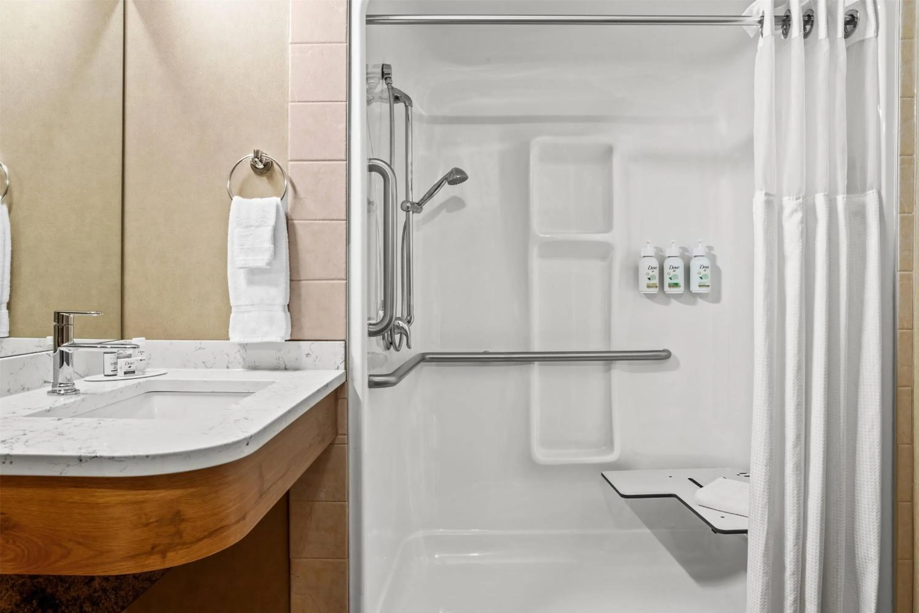 Shower in Ramada by Wyndham Drumheller Hotel & Suites