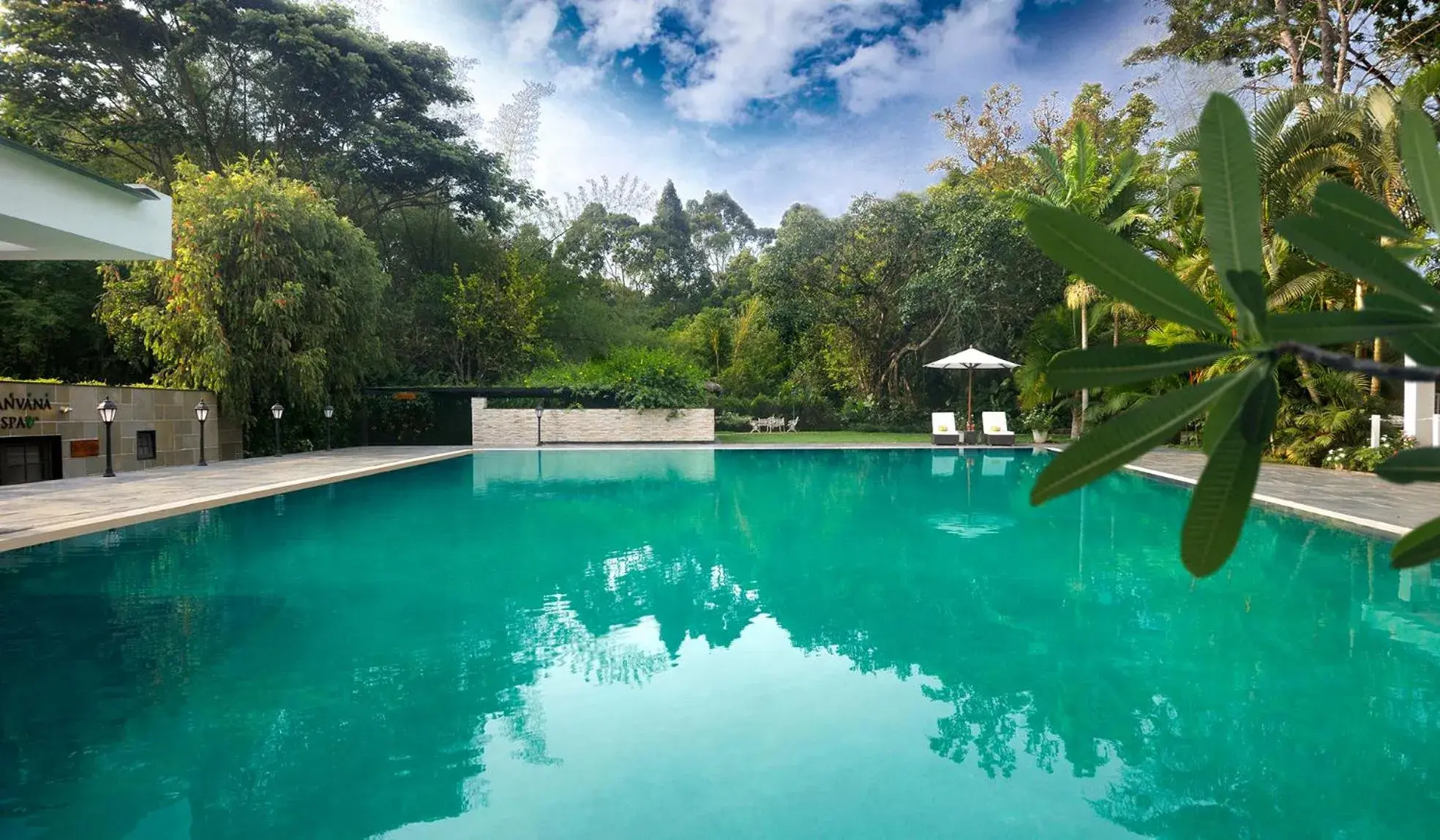 Swimming pool in Amanvana Spa Resort, Coorg Swimming pool in Amanvana Spa Resort, Coorg