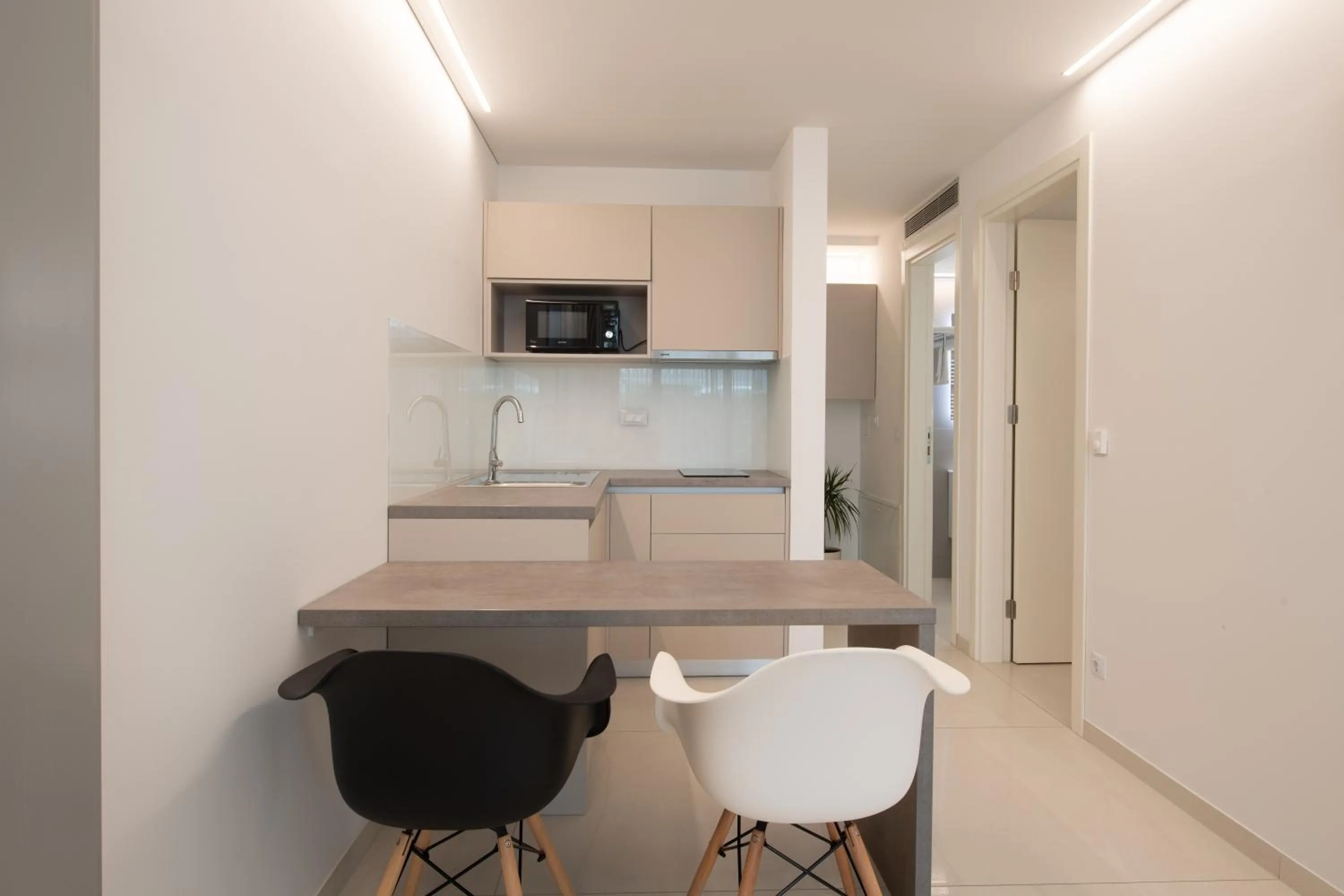 Kitchen or kitchenette in Aparthotel Joel