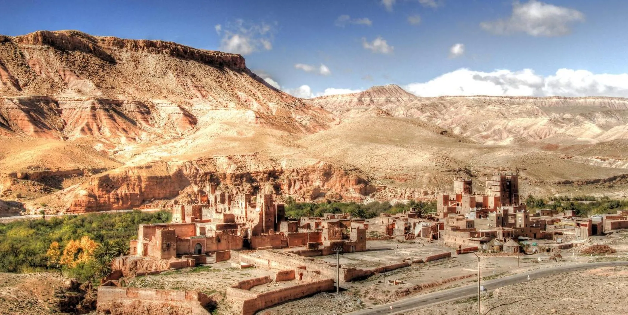 Natural landscape in Kasbah tifaoute ait Ben haddou