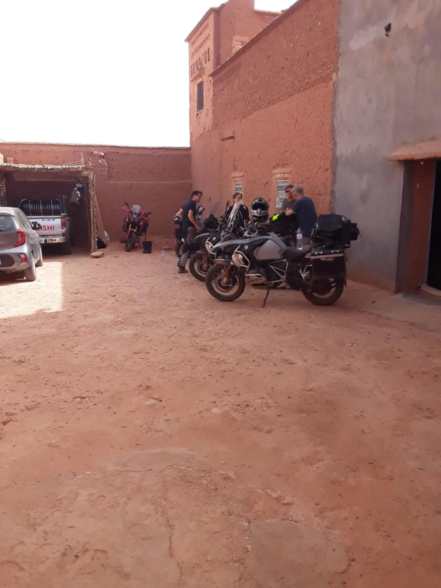 Parking in Kasbah tifaoute ait Ben haddou