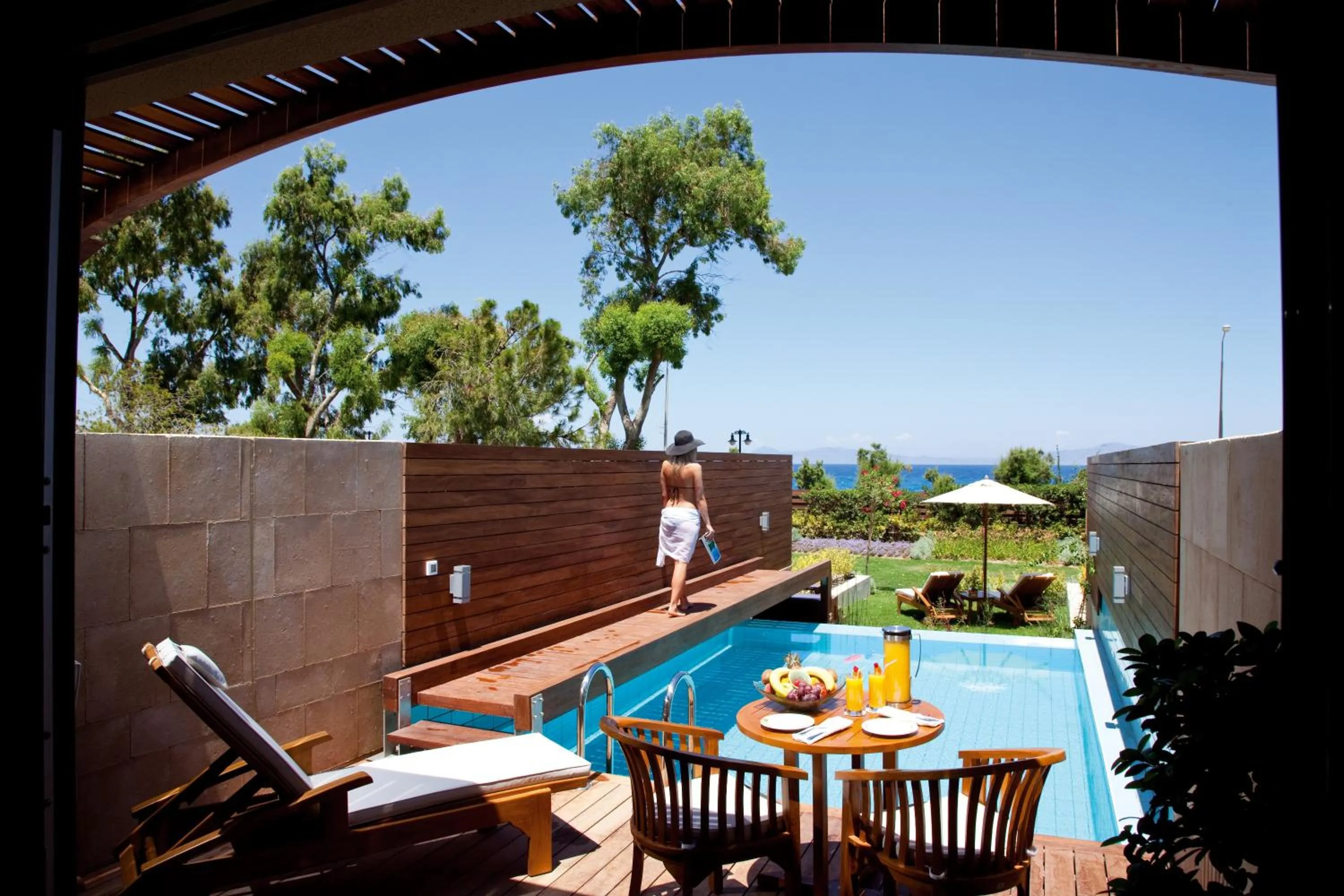 People, Pool View in Elite Suites by Rhodes Bay