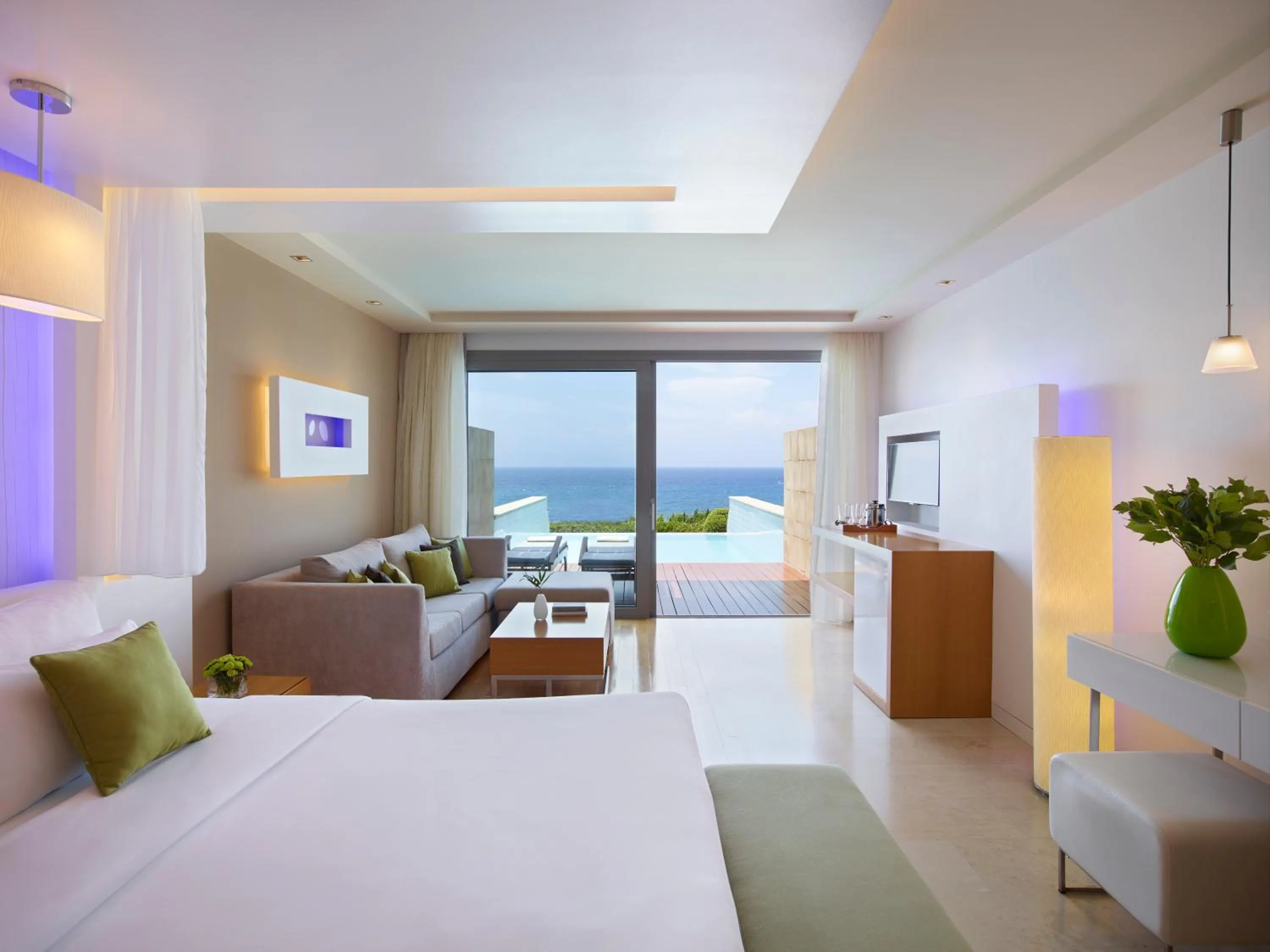 Bedroom, Sea View in Elite Suites by Rhodes Bay