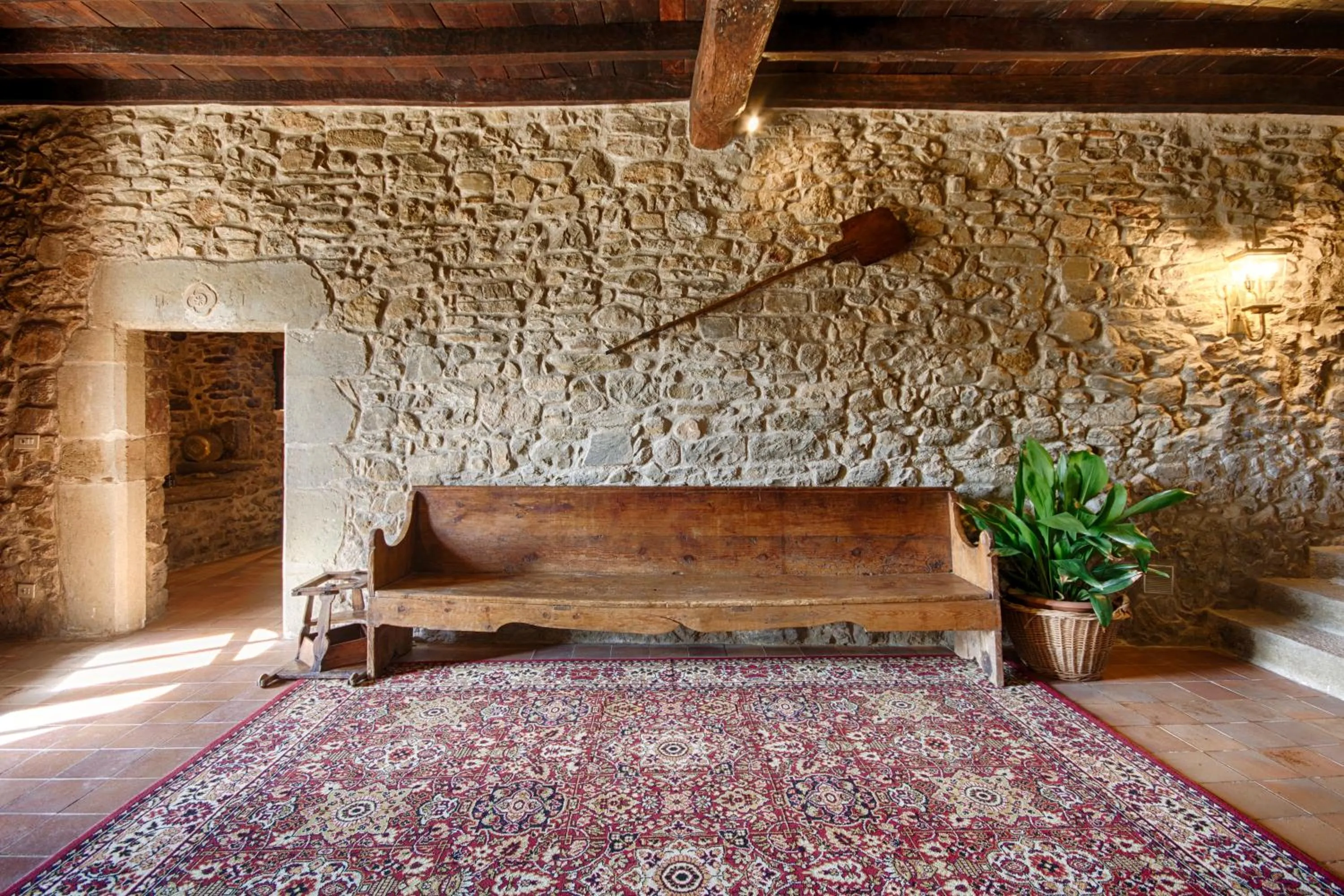 Lobby or reception in Masia Can Pou