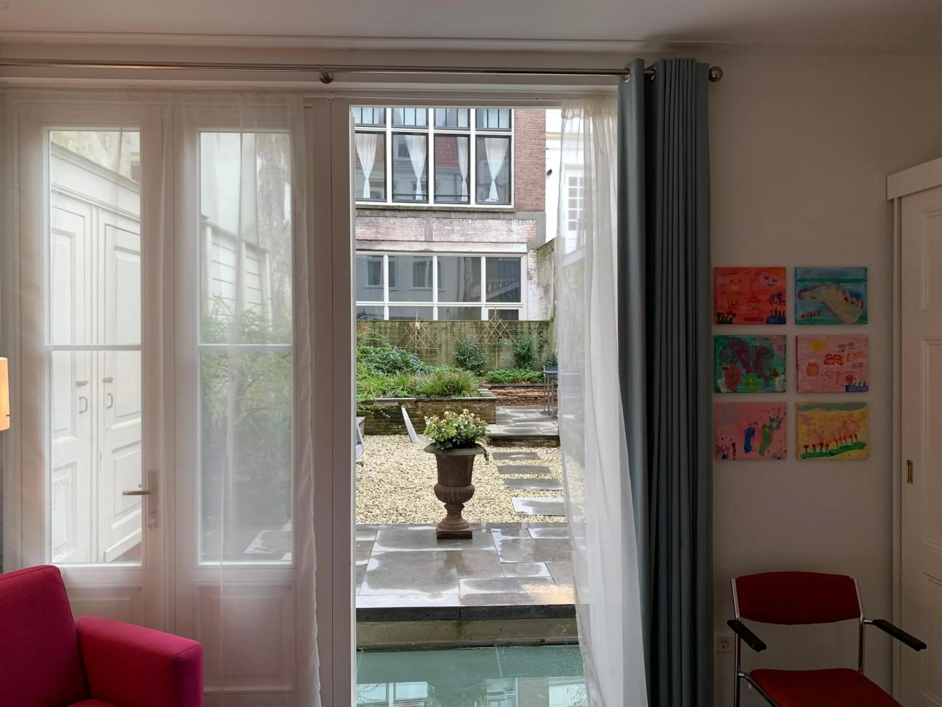 Garden view in The Old Lady