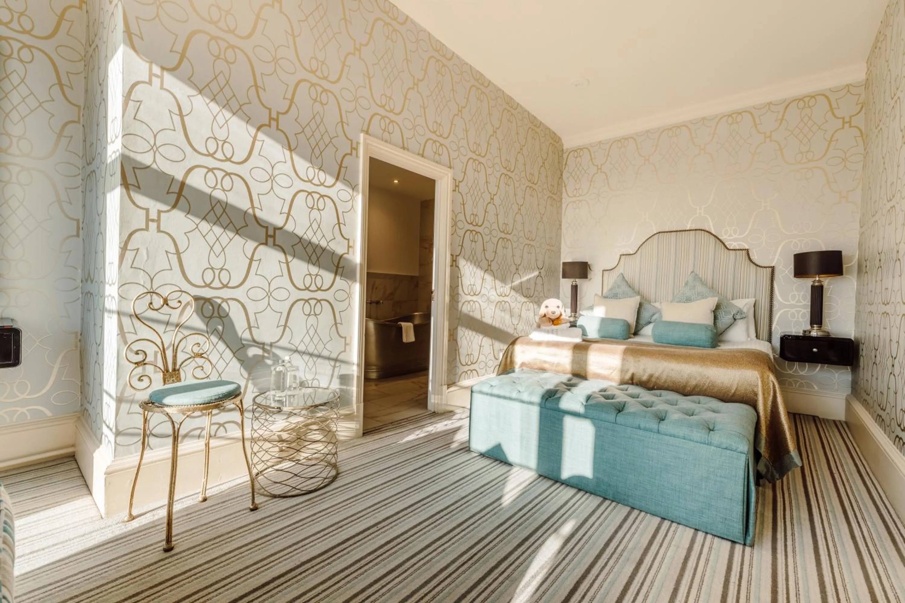 Bed in The Coed-Y-Mwstwr Hotel