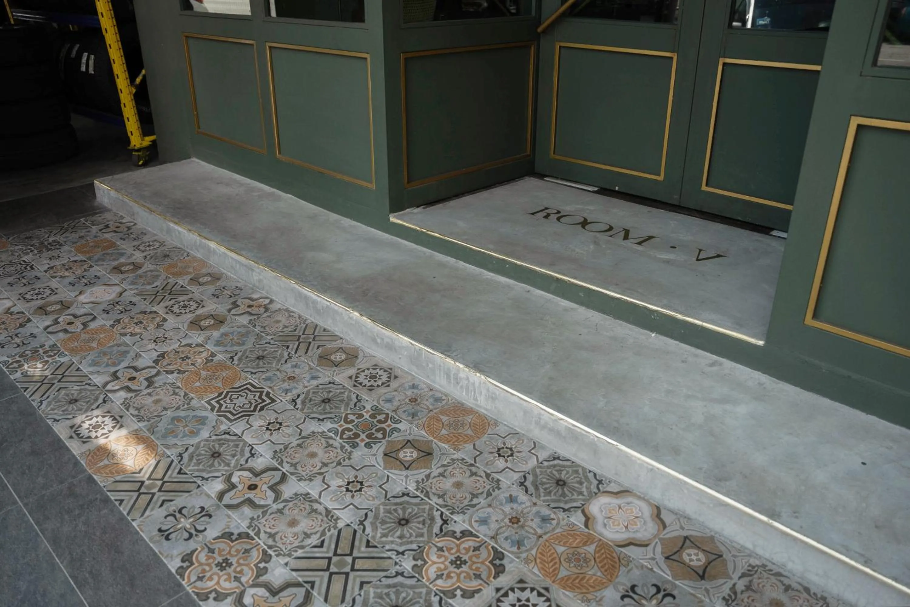 Facade/entrance in Room V Jalan Sultanah Near Bus Stop Batu Pahat